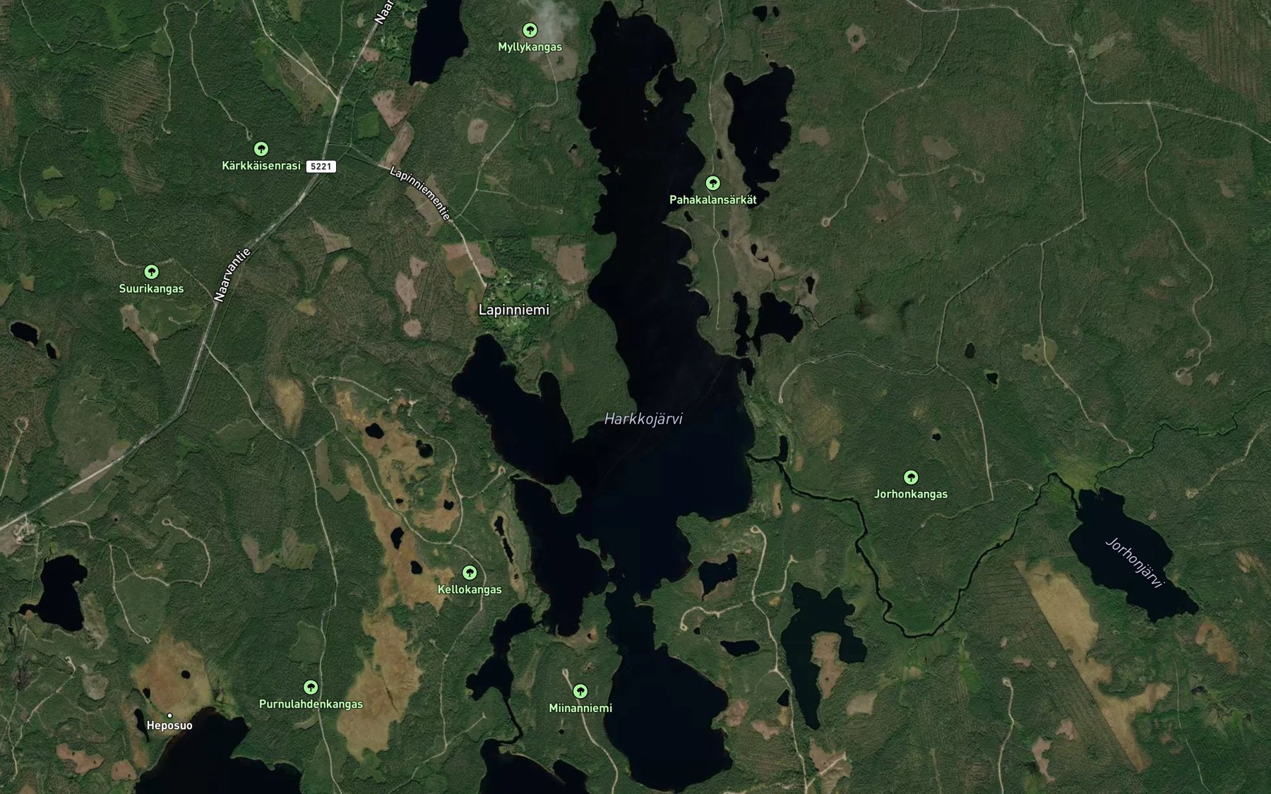 Satellite map of the Harkkojarvi