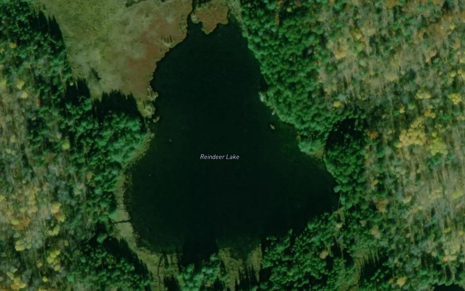 Satellite map of the Reindeer Lake