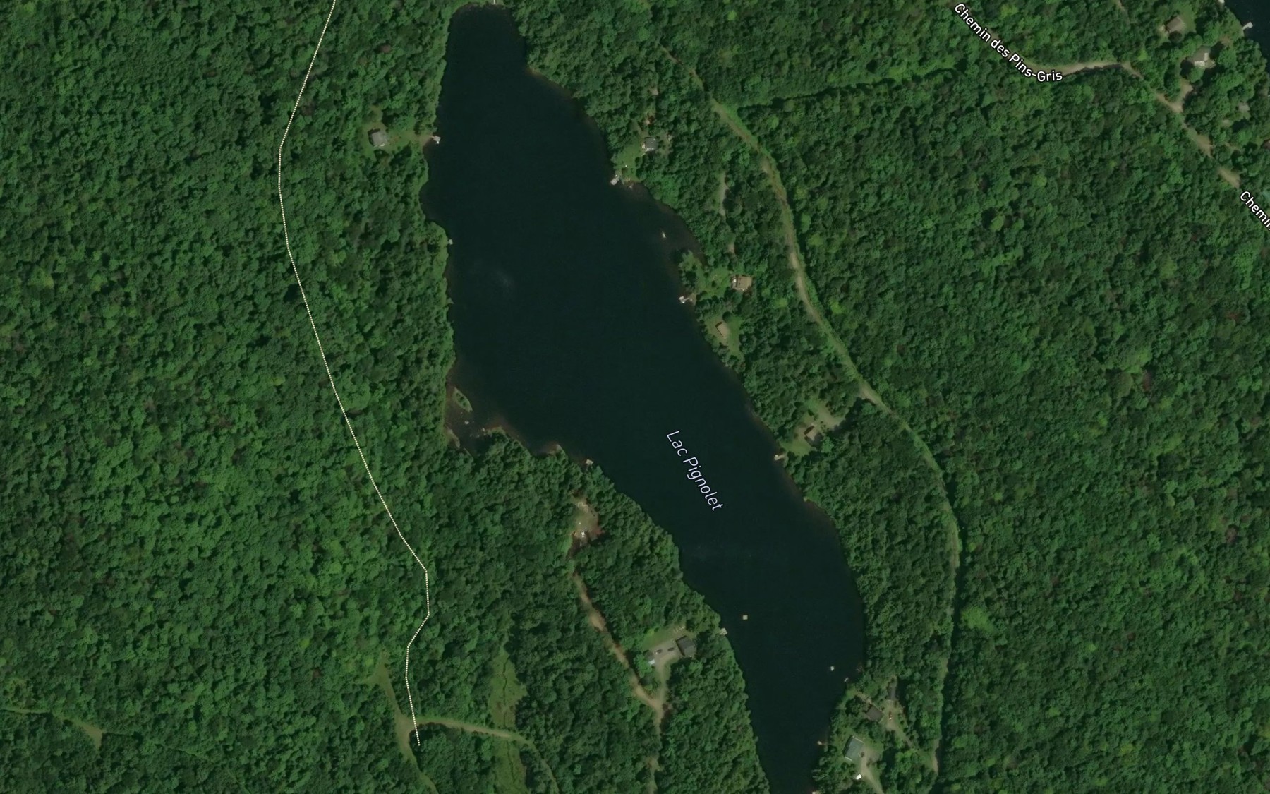 Satellite map of the Lac Pignolet