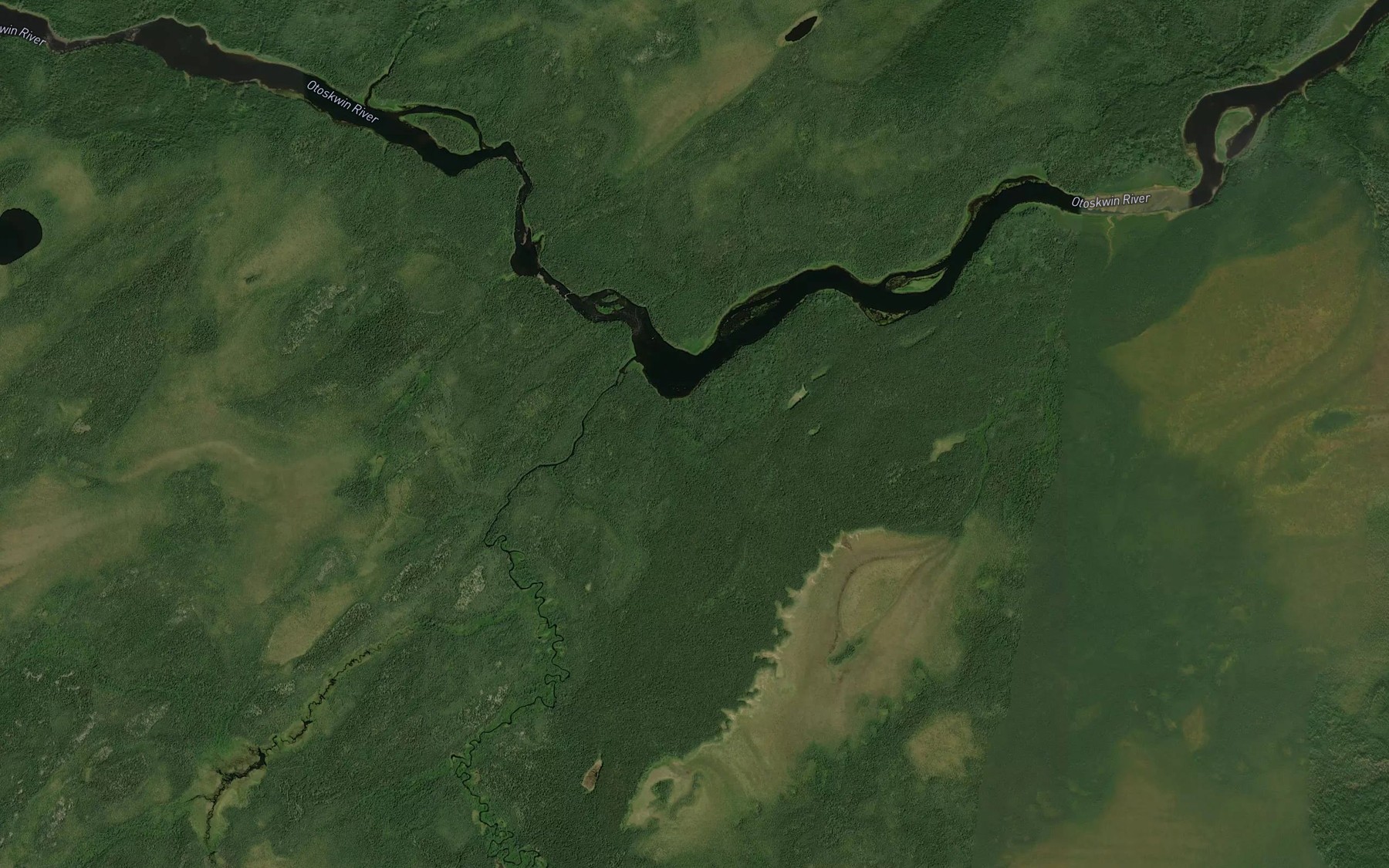 Satellite map of the Tarp Creek