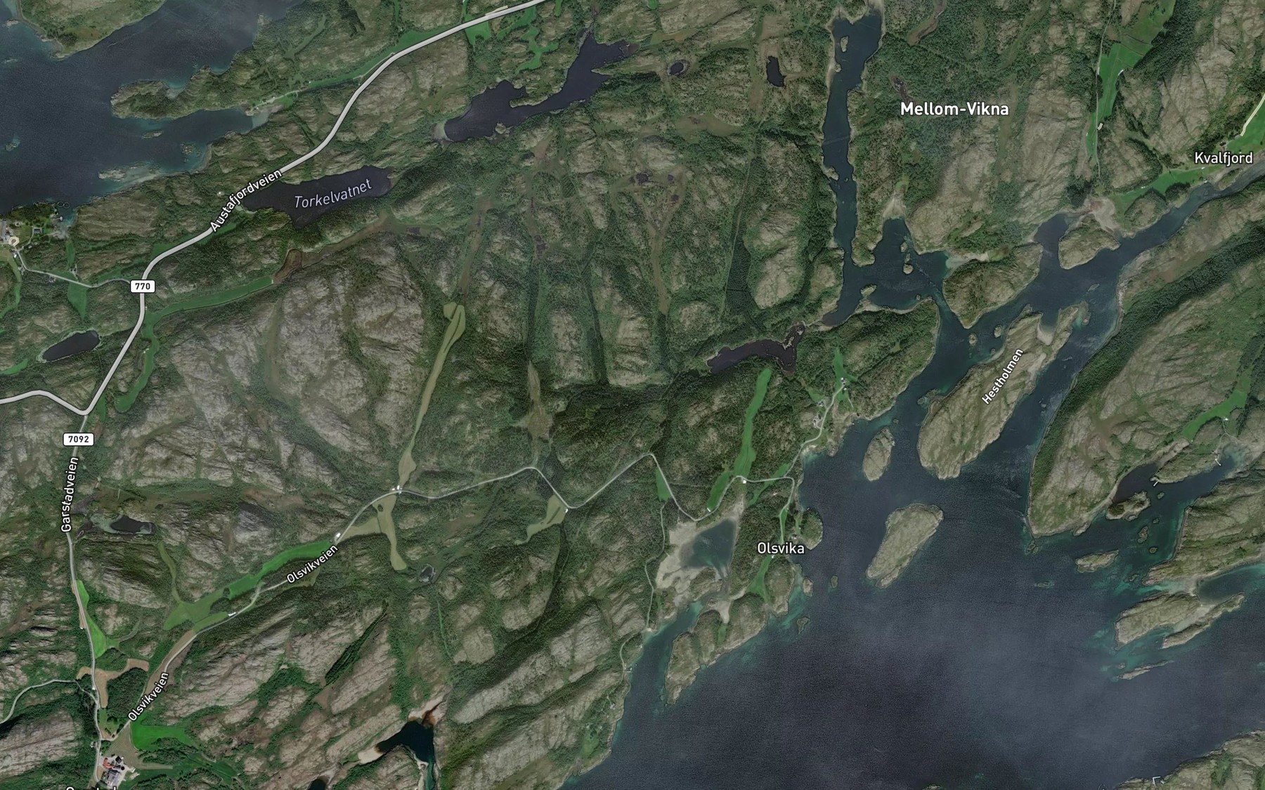 Satellite map of the Lodalsbekken