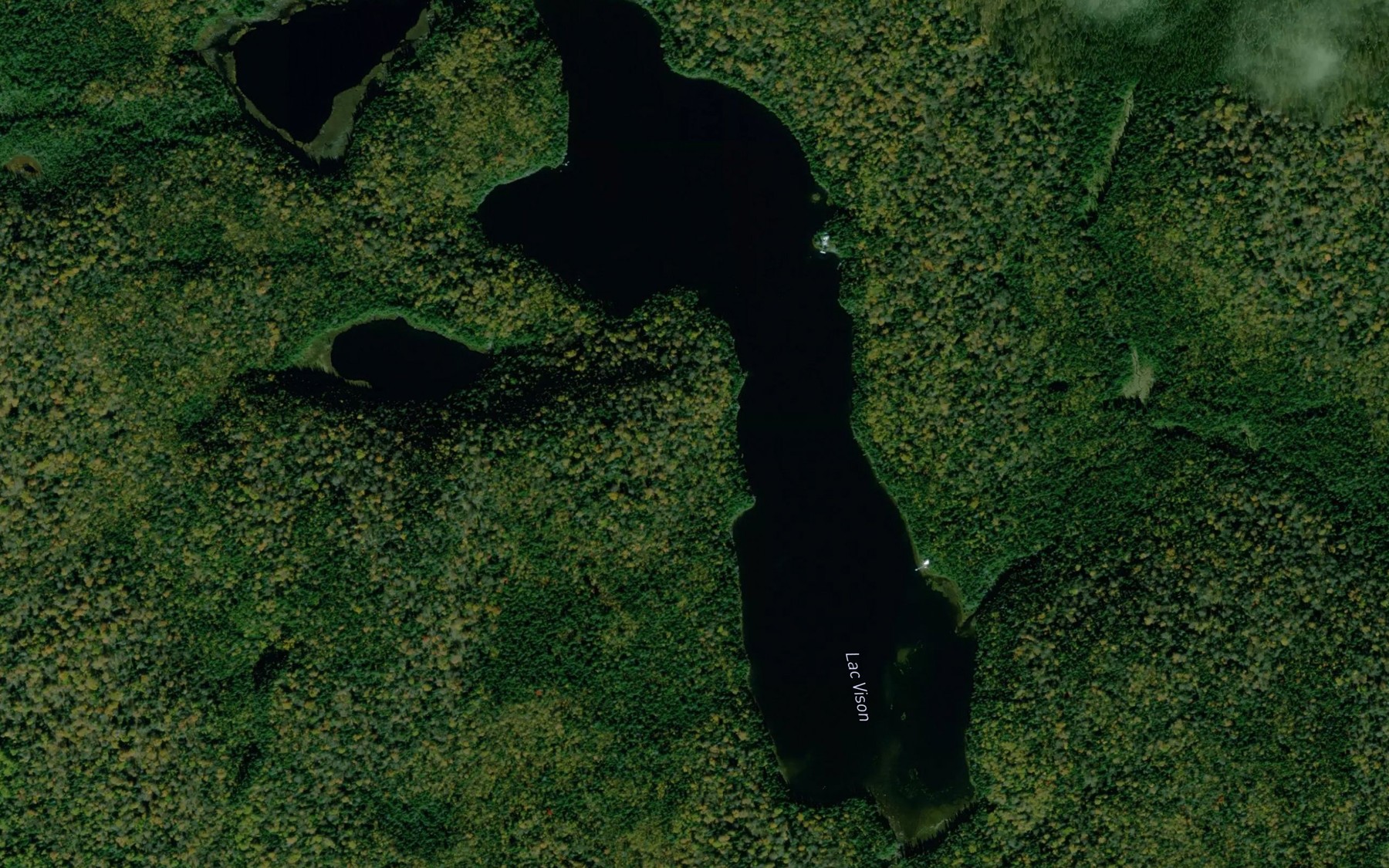 Satellite map of the Lac Vison