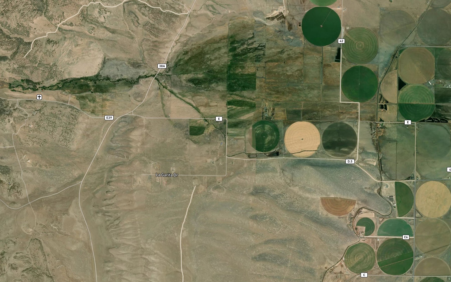 Satellite map of the Biedell Ditch Number 10