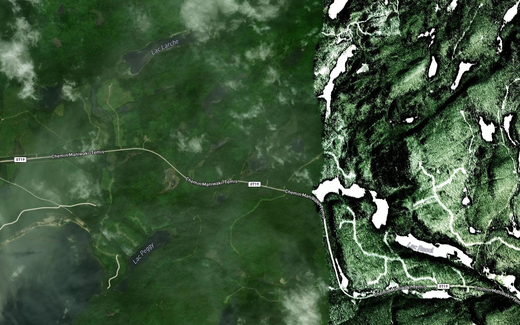 Satellite map of the Lac Poele