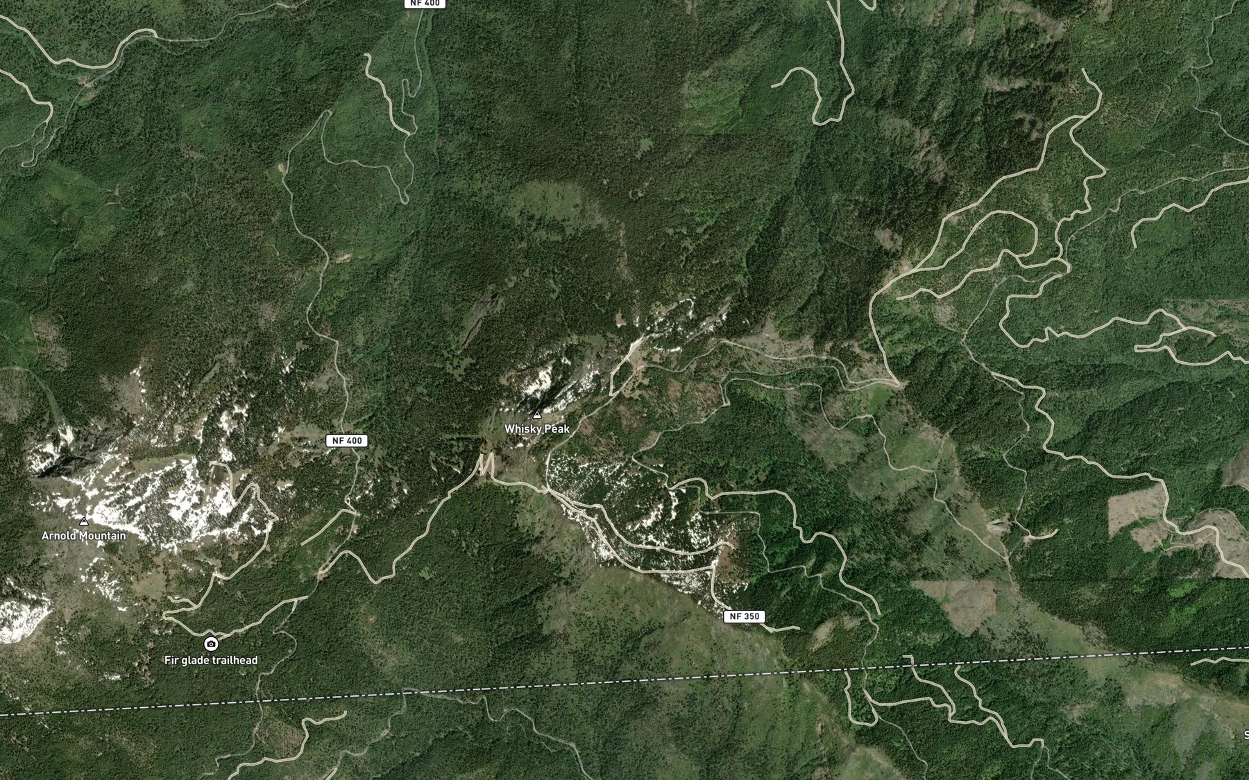 Satellite map of the Whisky Spring