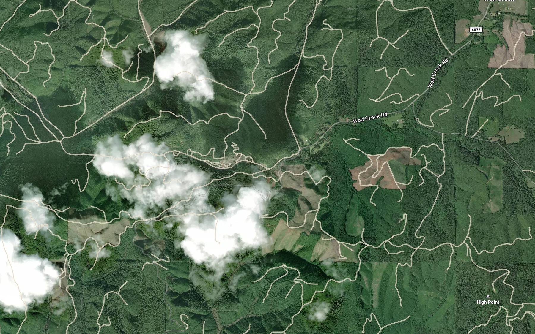 Satellite map of the Deer Creek