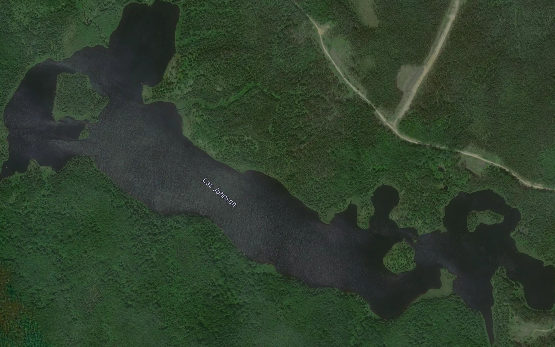 Satellite map of the Lac Johnson
