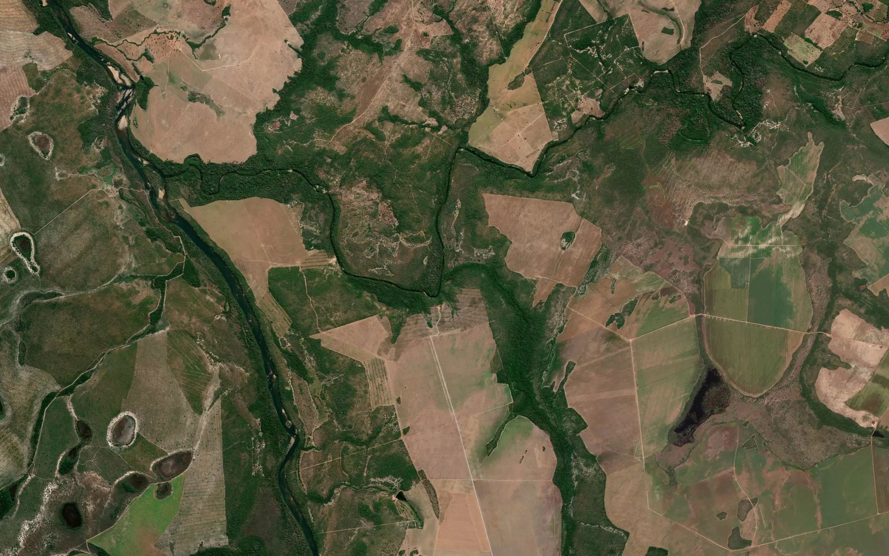 Satellite map of the Corrego Bebedouro