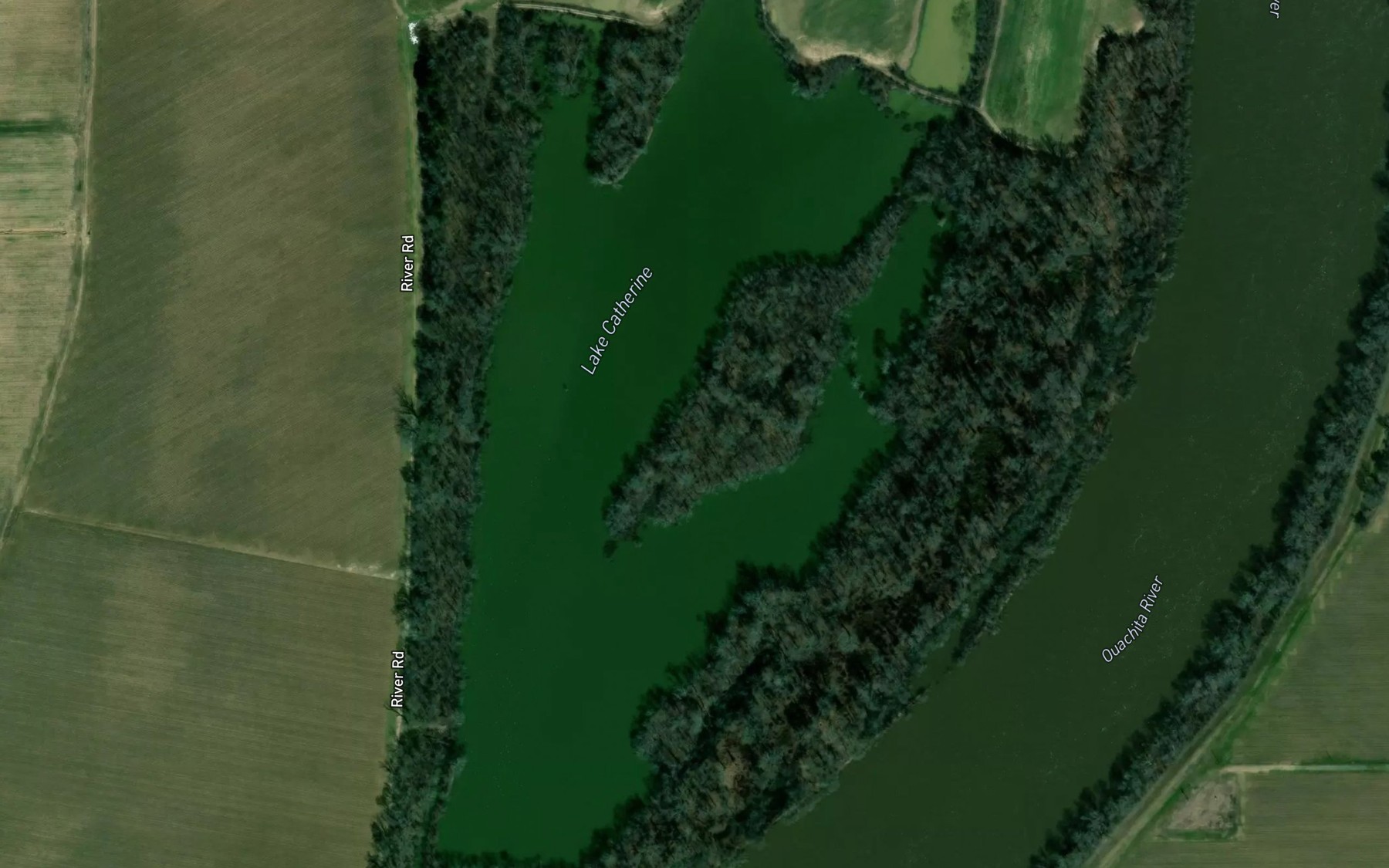 Satellite map of the Lake Catherine