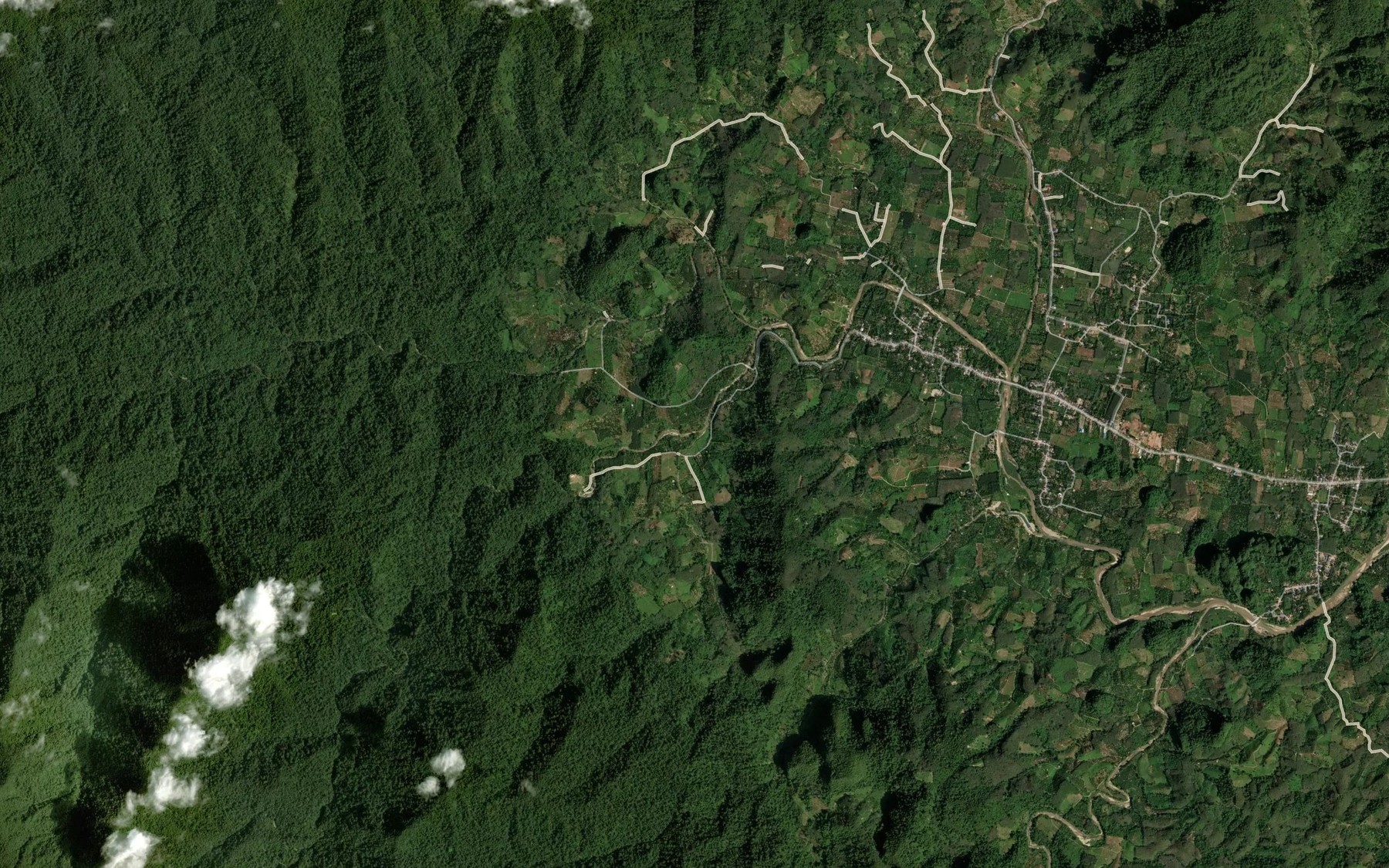 Satellite map of the Huai Wat