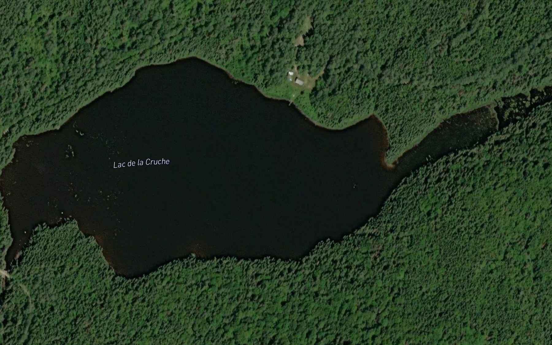 Satellite map of the Lac de la Cruche