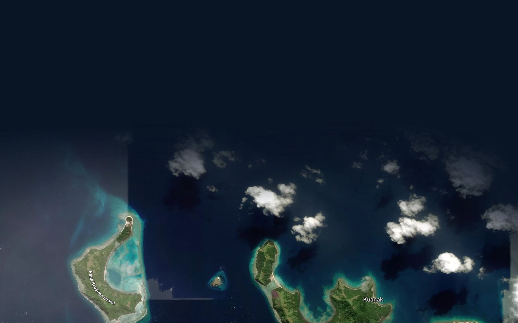 Satellite map of the Tauara Shoal