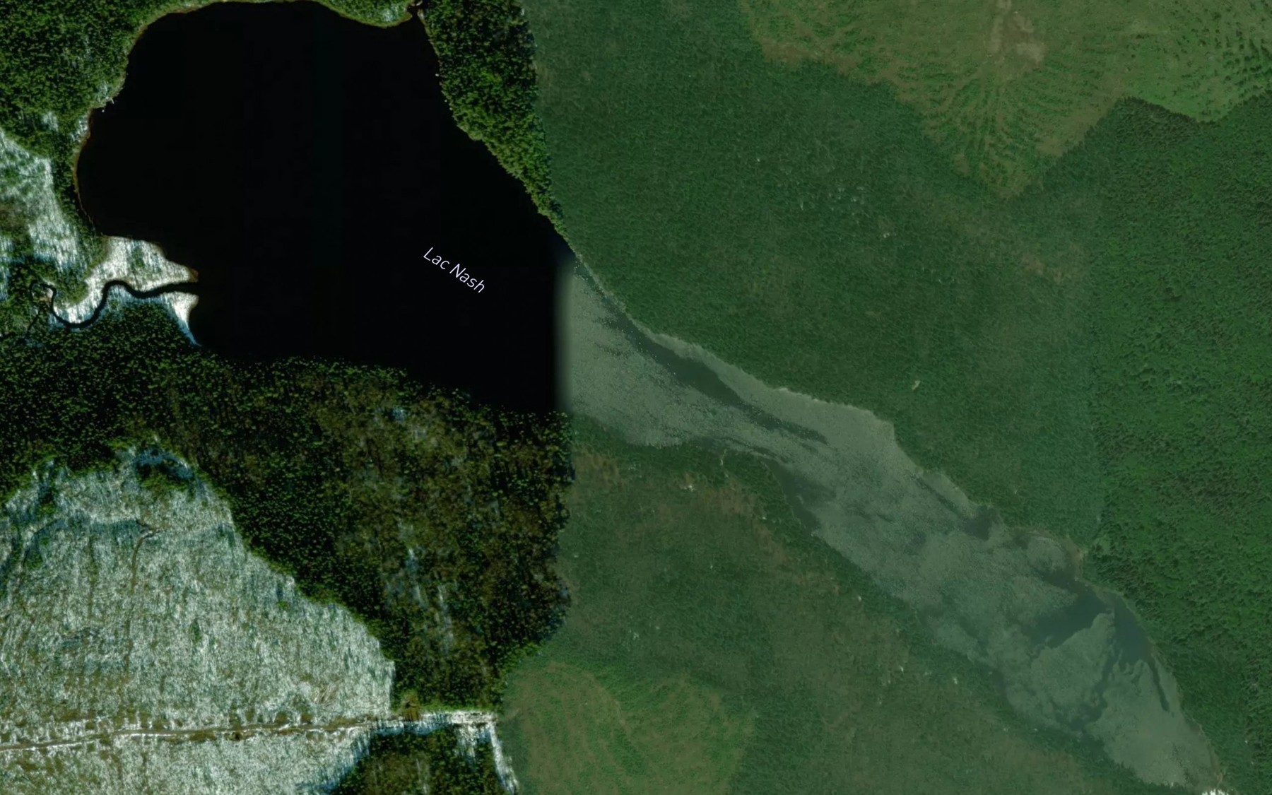 Satellite map of the Lac Nash