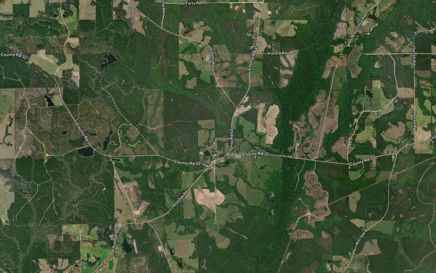 Satellite map of the Hillcrest Pond