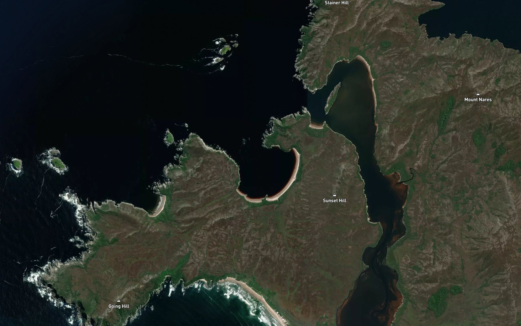 Satellite map of the Spain Bay