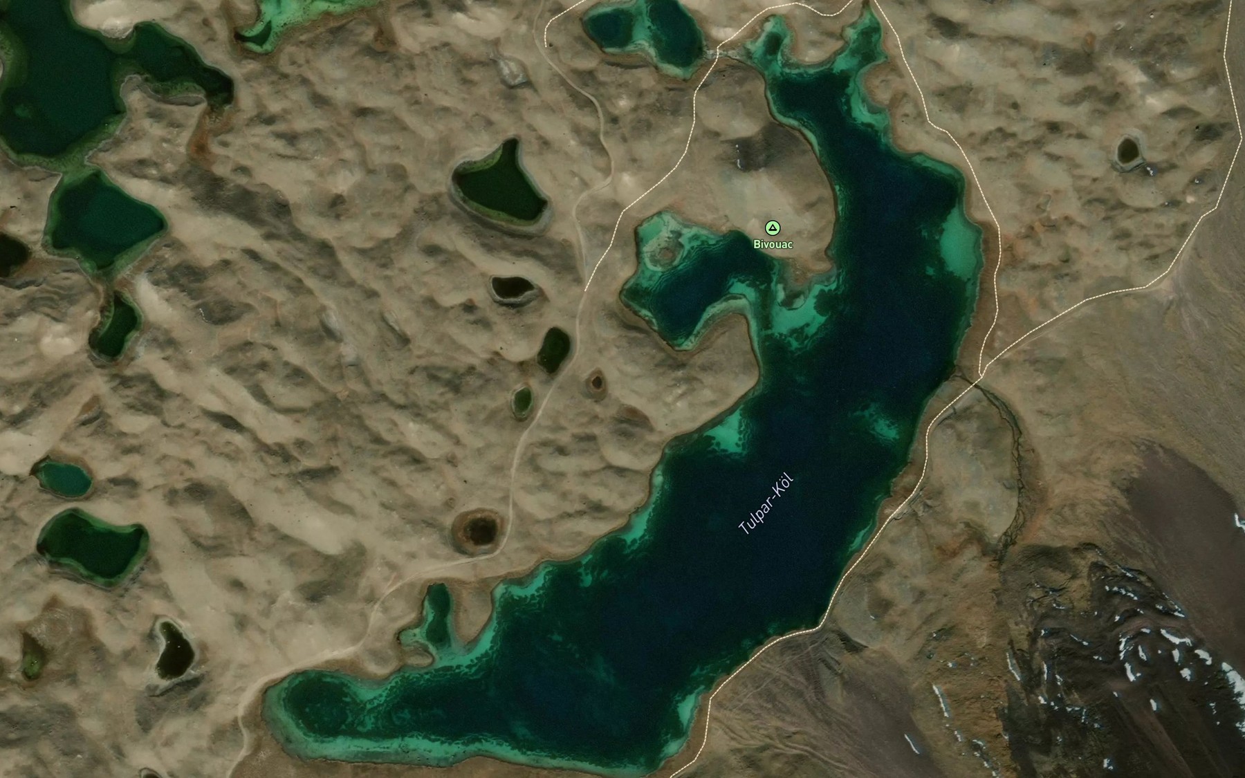 Satellite map of the Ozero Tulparkel'
