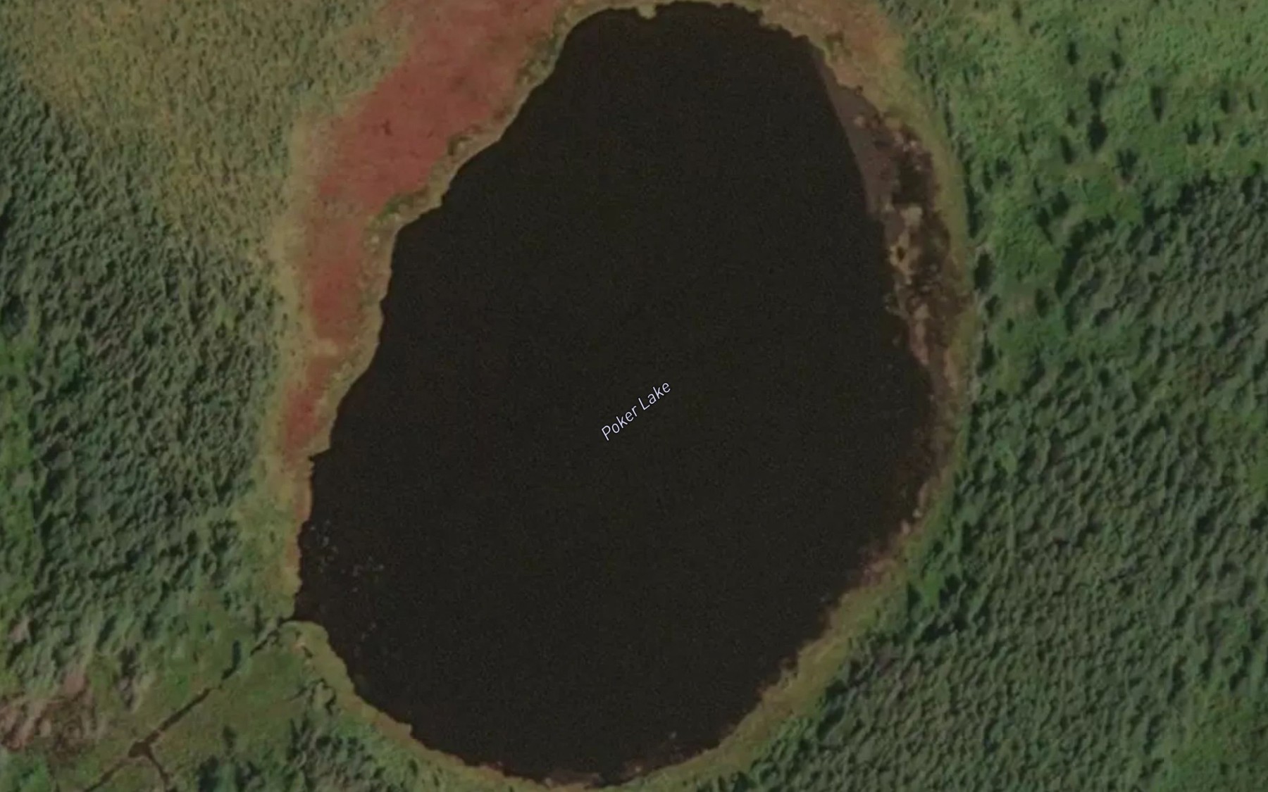 Satellite map of the Poker Lake