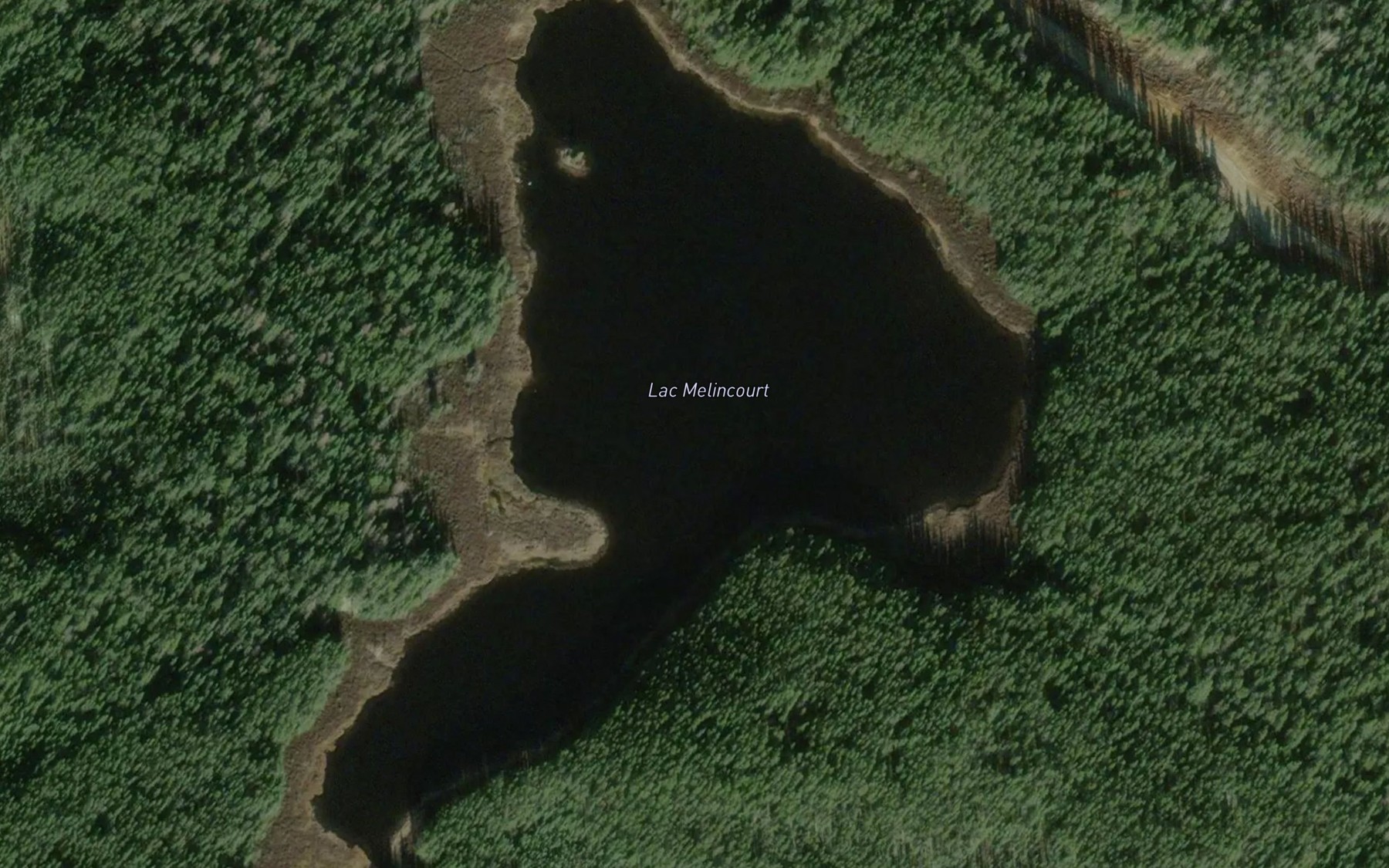 Satellite map of the Lac Melincourt