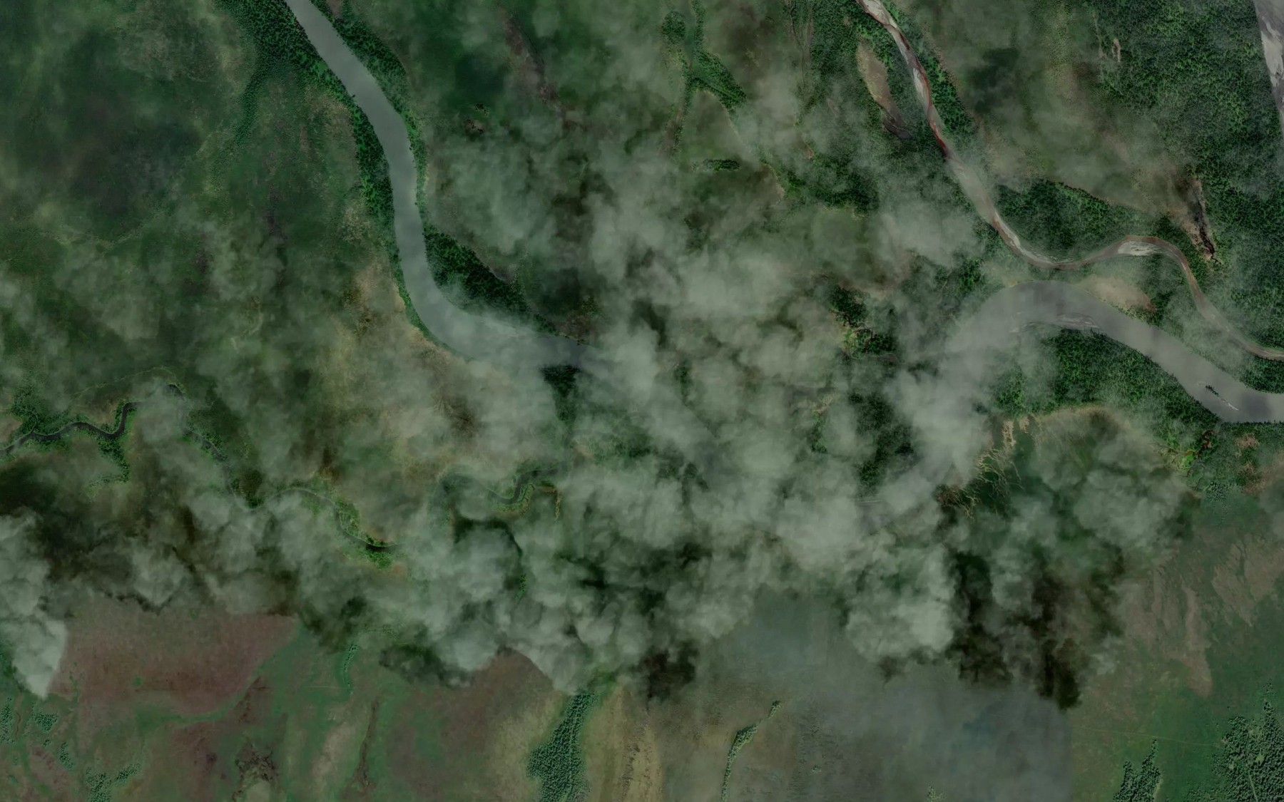 Satellite map of the Hewitt Creek