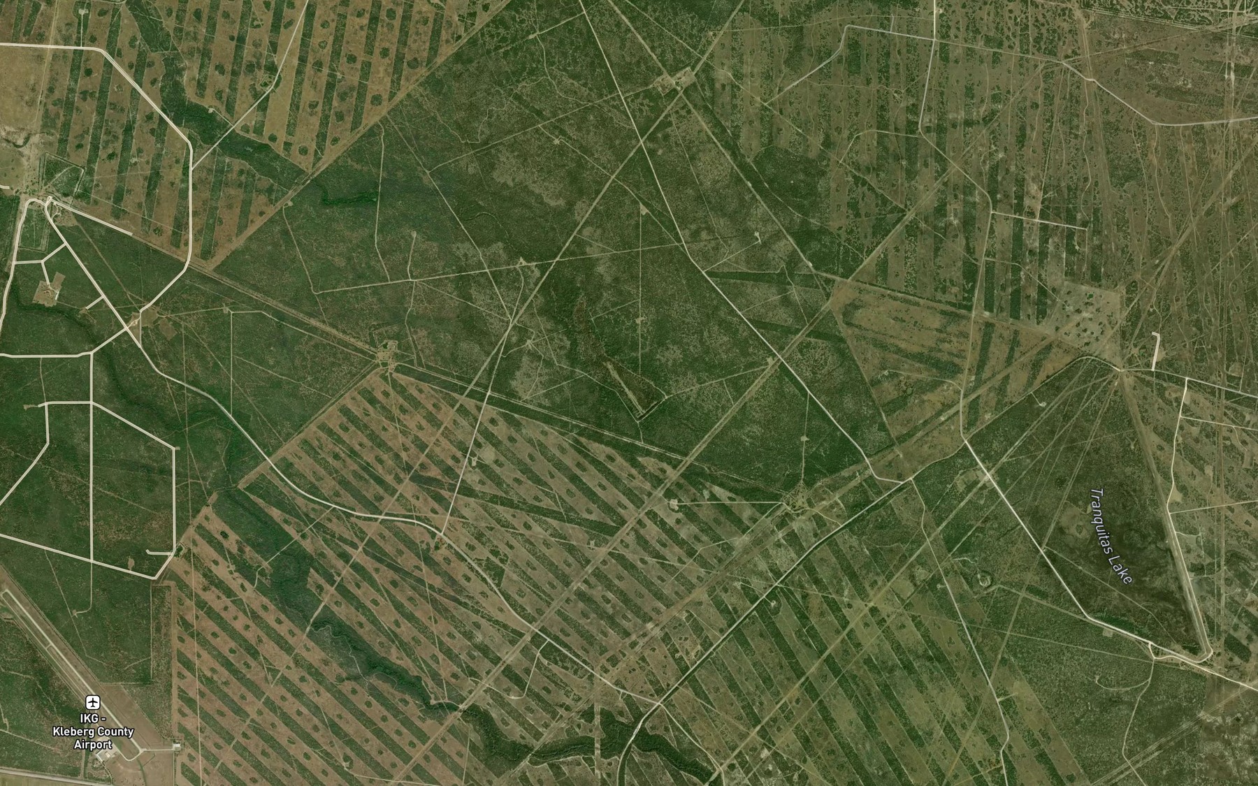 Satellite map of the Los Indios Lake