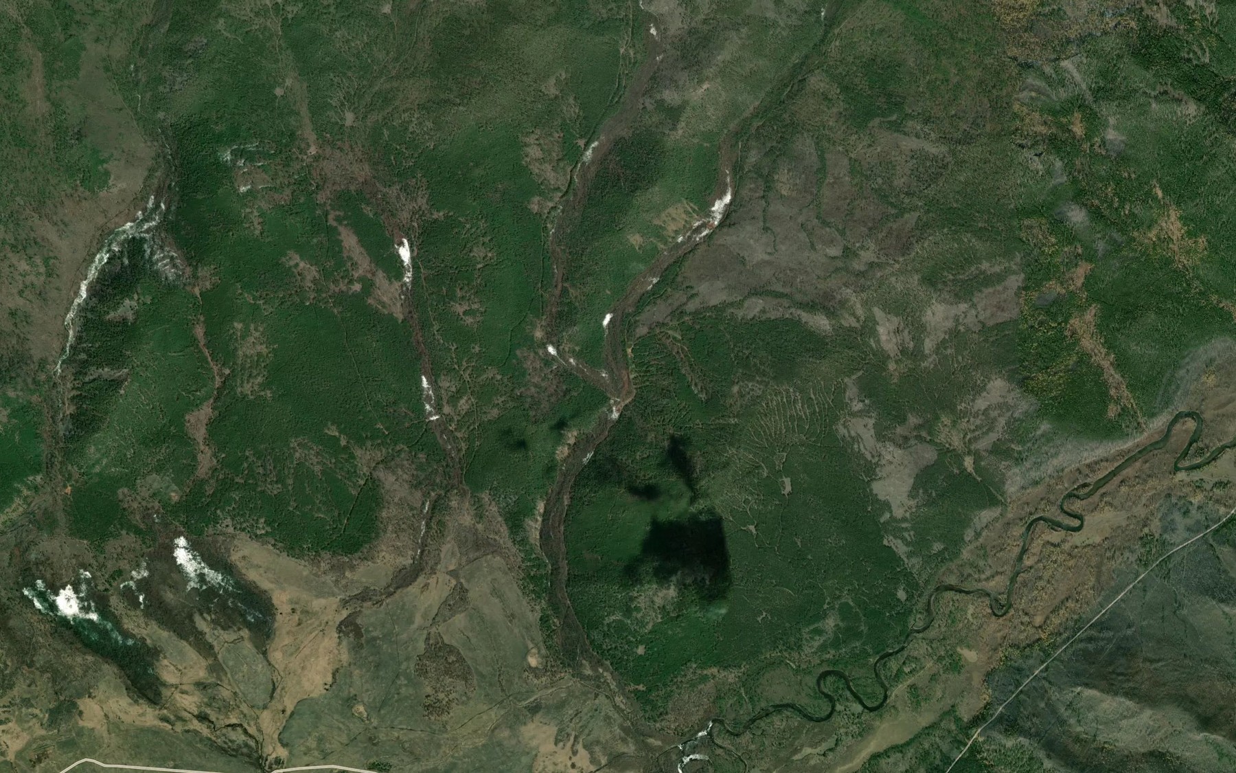 Satellite map of the Levyy Uluntuy