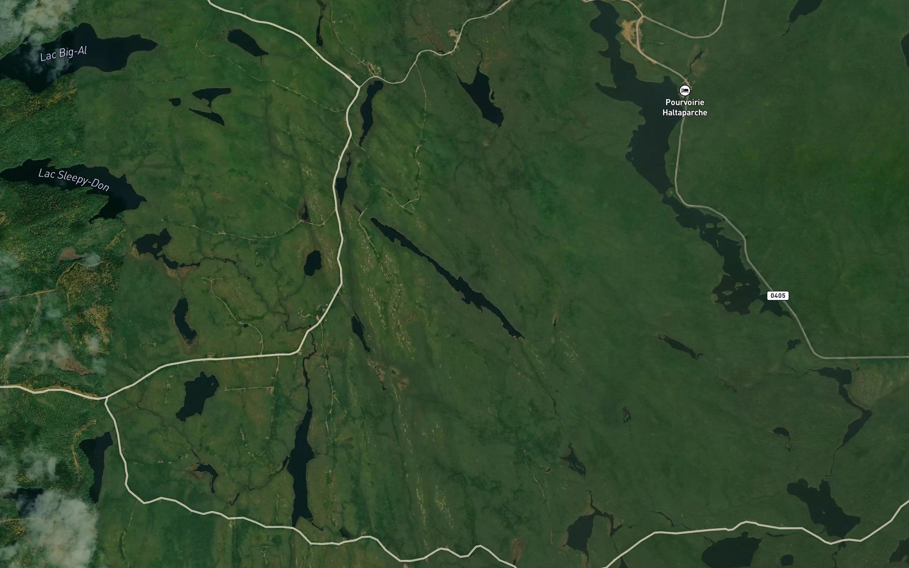 Satellite map of the Lac Needle