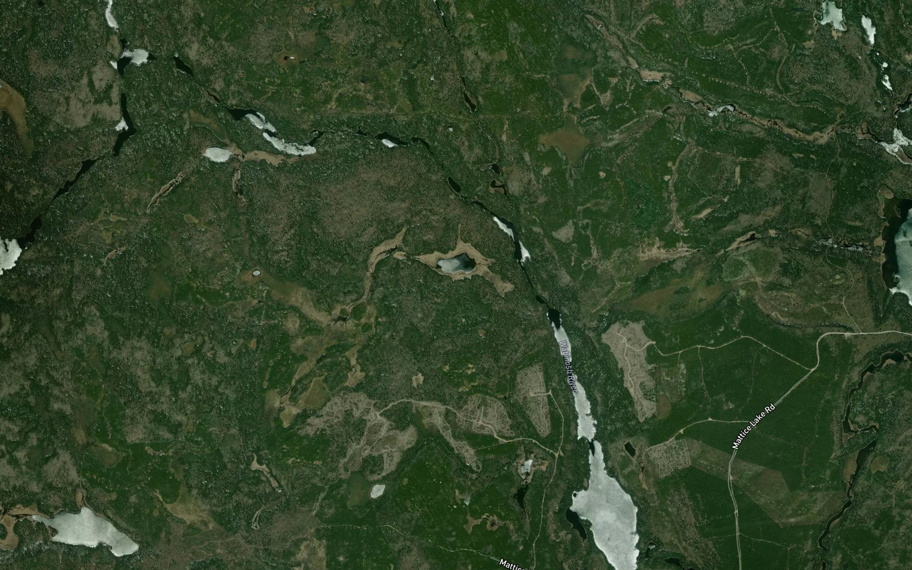 Satellite map of the Burn Creek