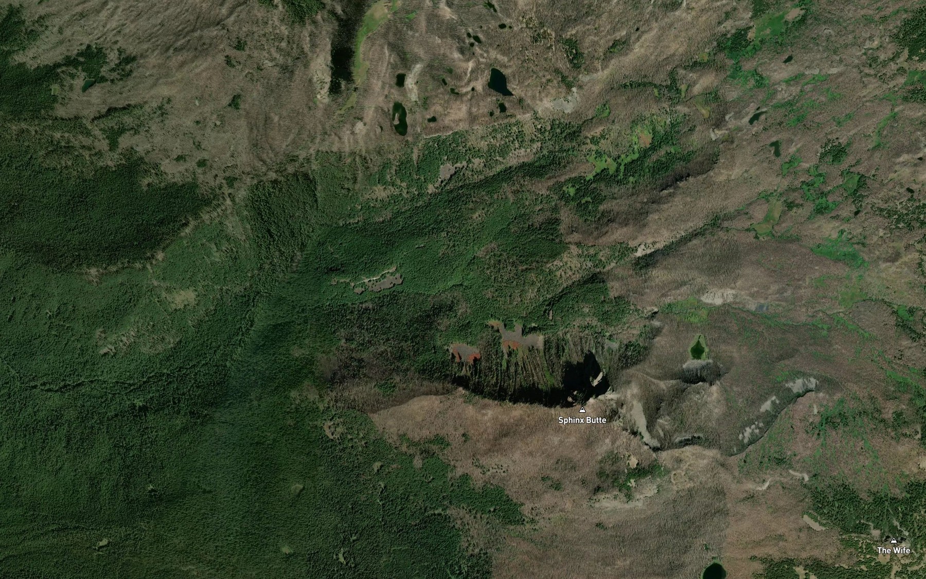 Satellite map of the Mesa Creek