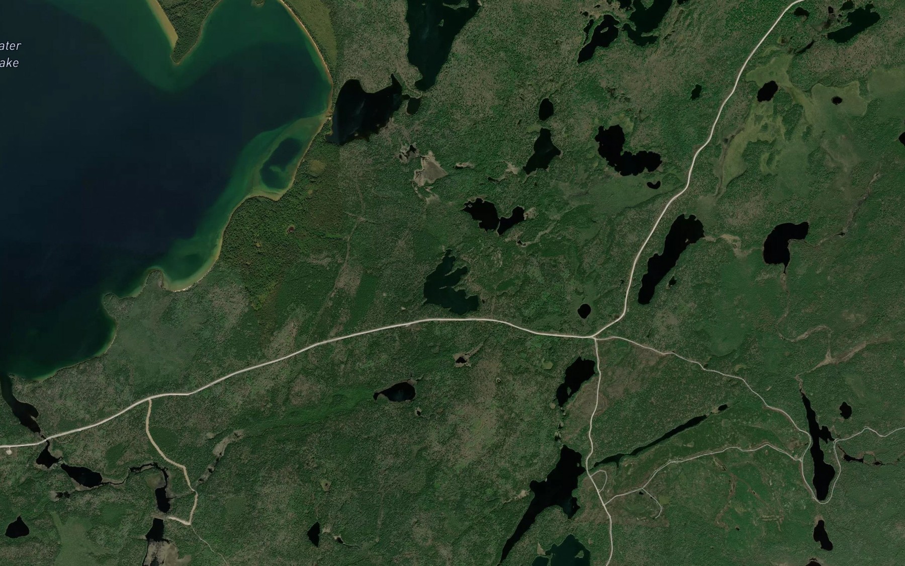 Satellite map of the Halfmoon Lake