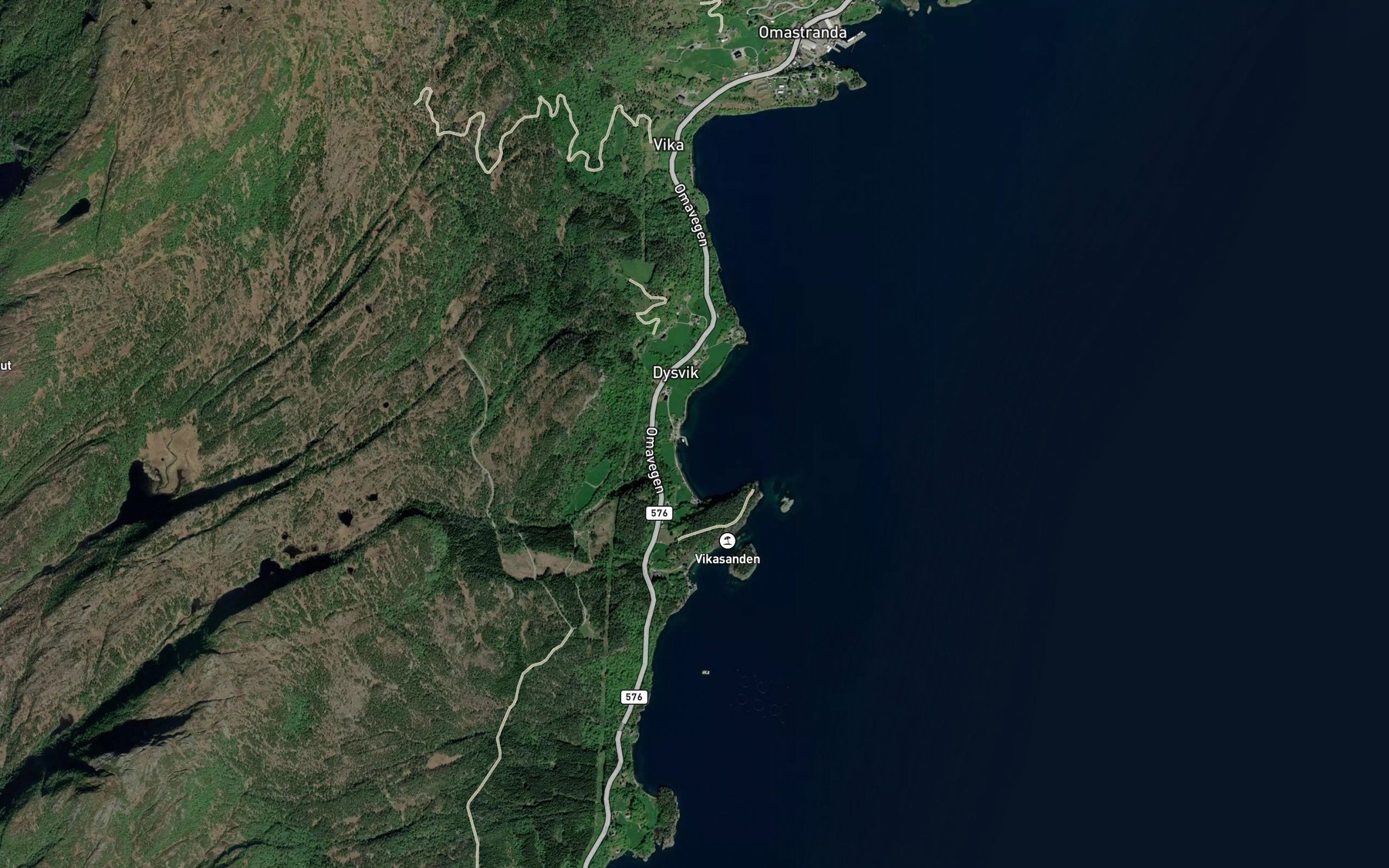 Satellite map of the Dysvika