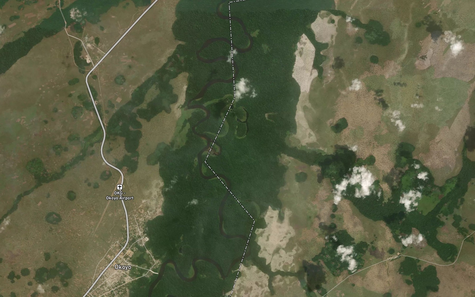 Satellite map of the Fouya
