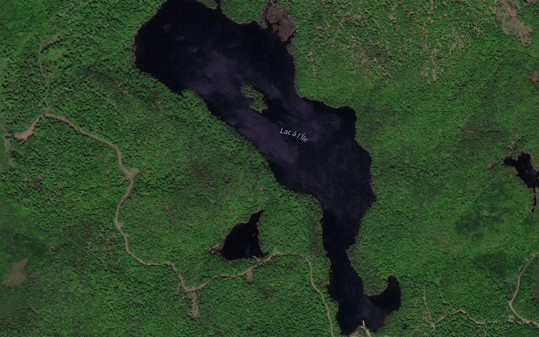 Satellite map of the Lac a l'Ile