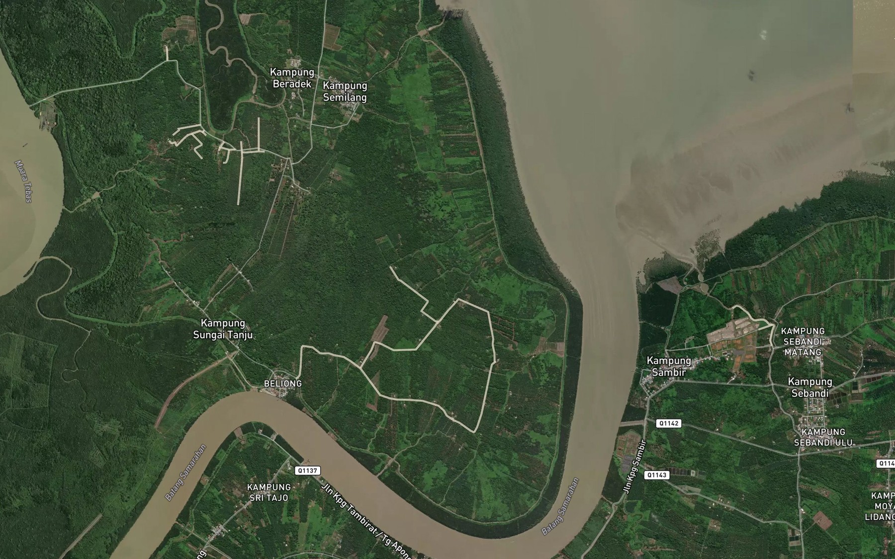 Satellite map of the Sungai Tambir Laut