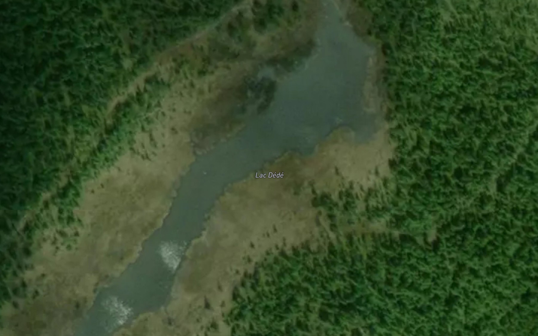 Satellite map of the Lac Dede