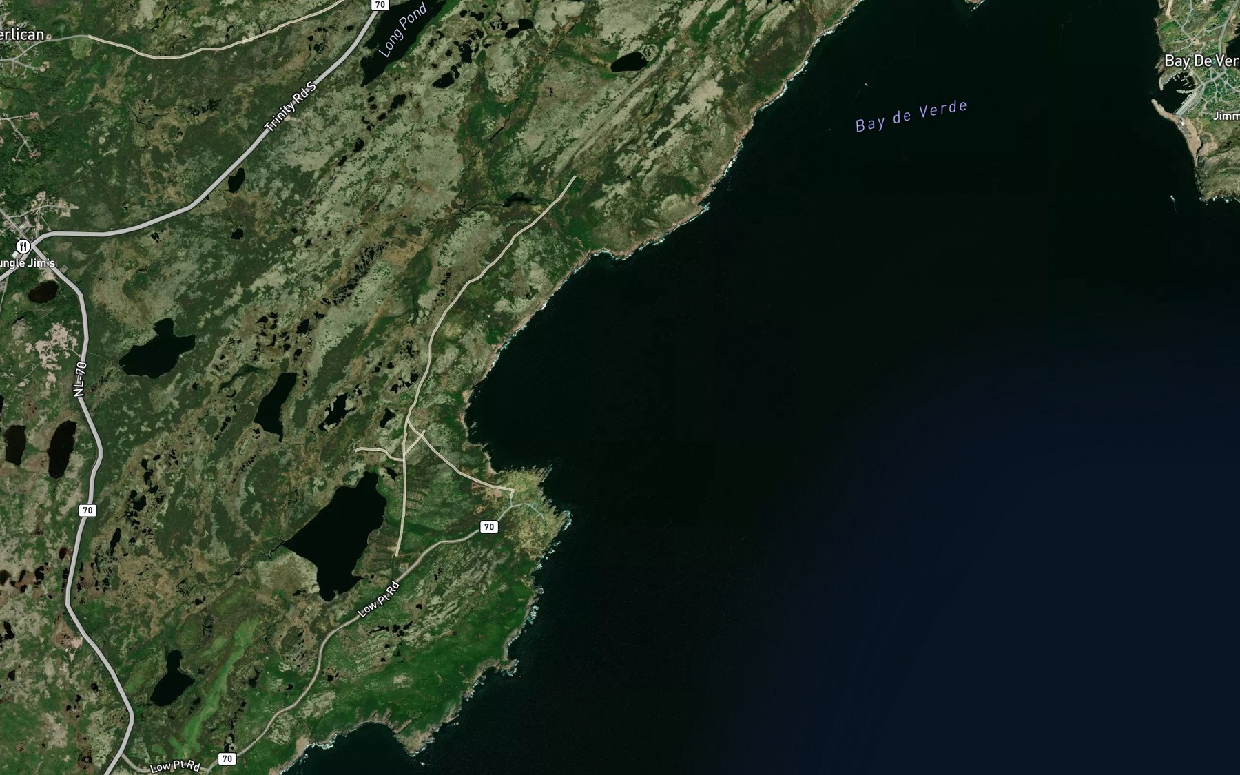 Satellite map of the Kettle Cove