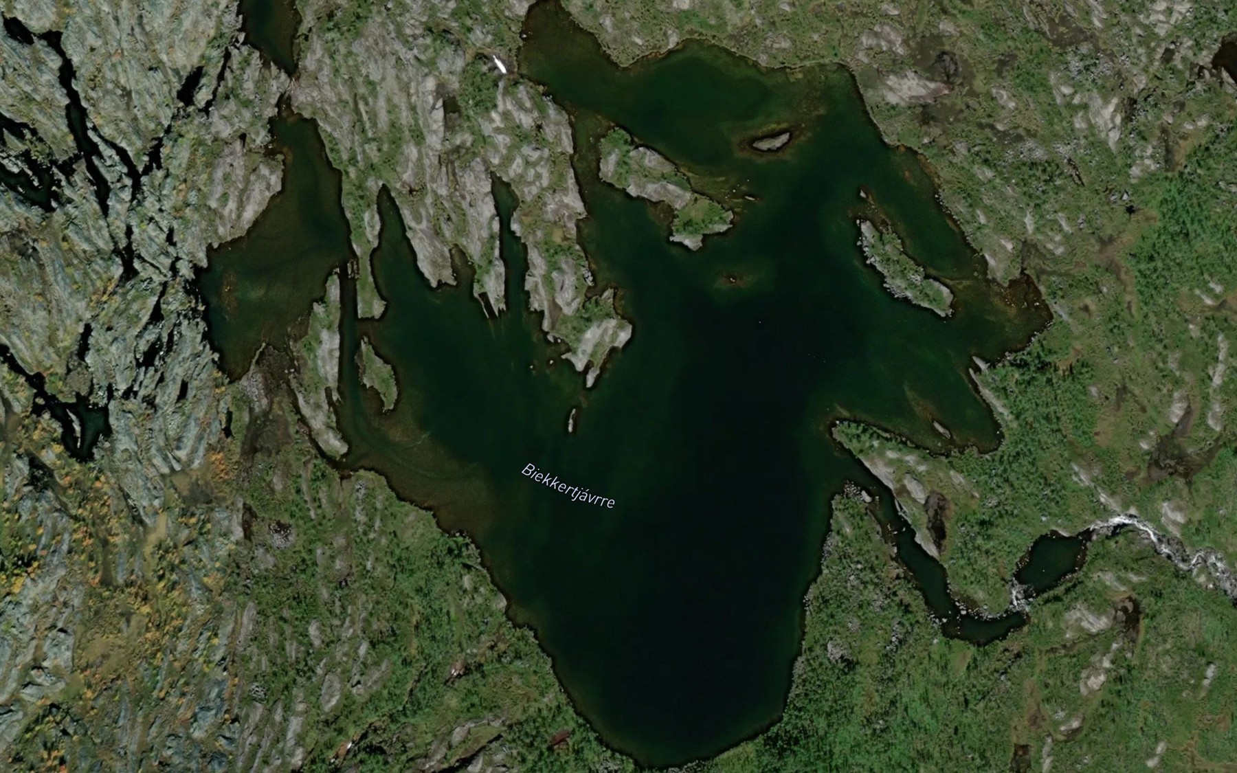 Satellite map of the Biekkertjavri