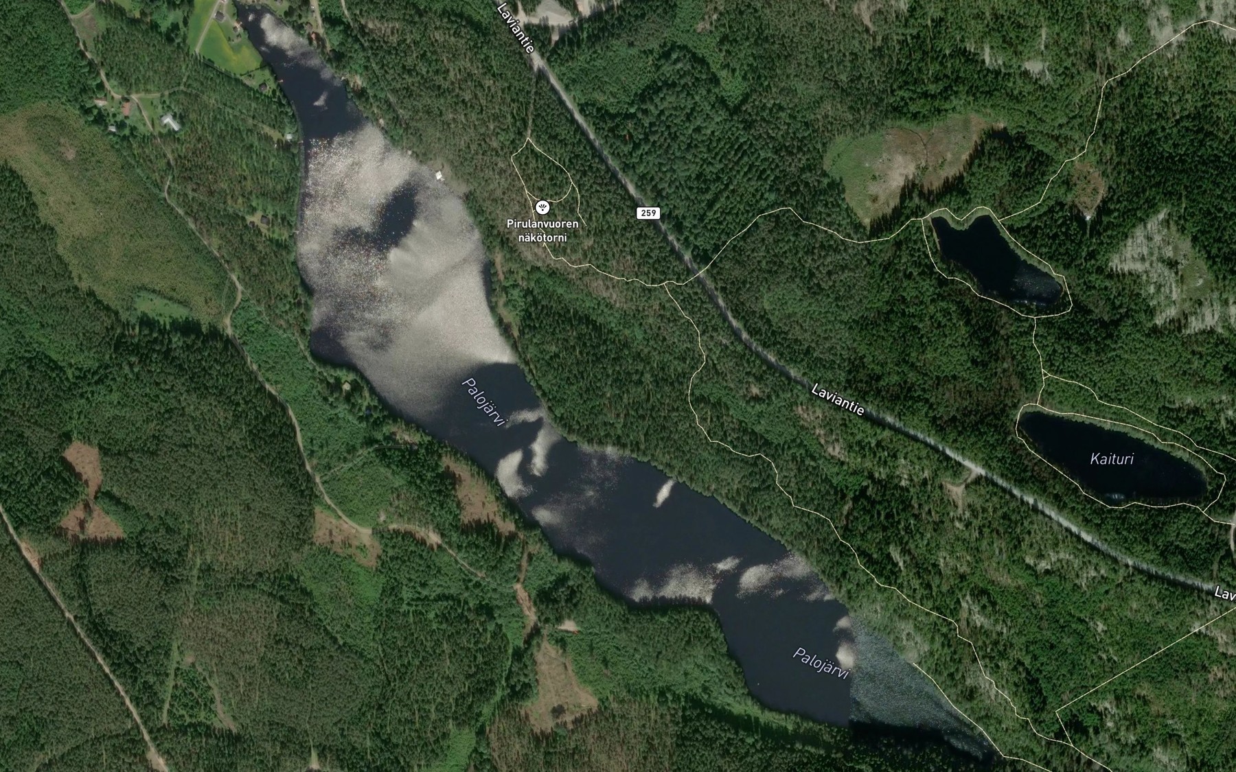 Satellite map of the Palojarvi