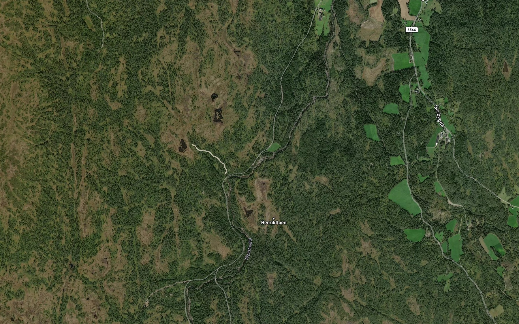 Satellite map of the Bredfossen