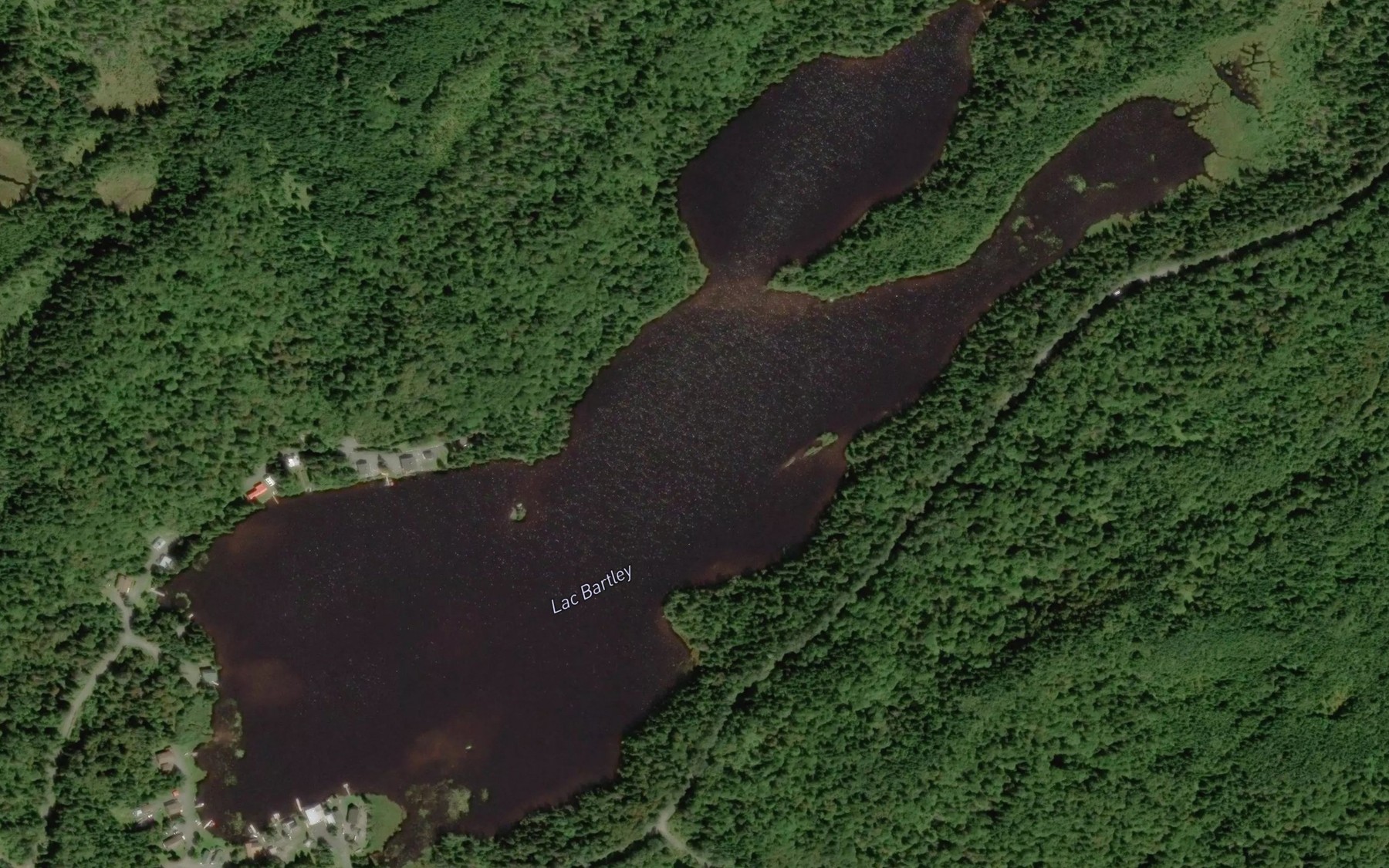 Satellite map of the Lac Bartley