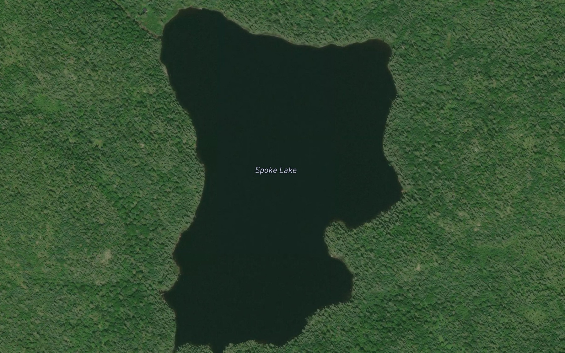 Satellite map of the Spoke Lake