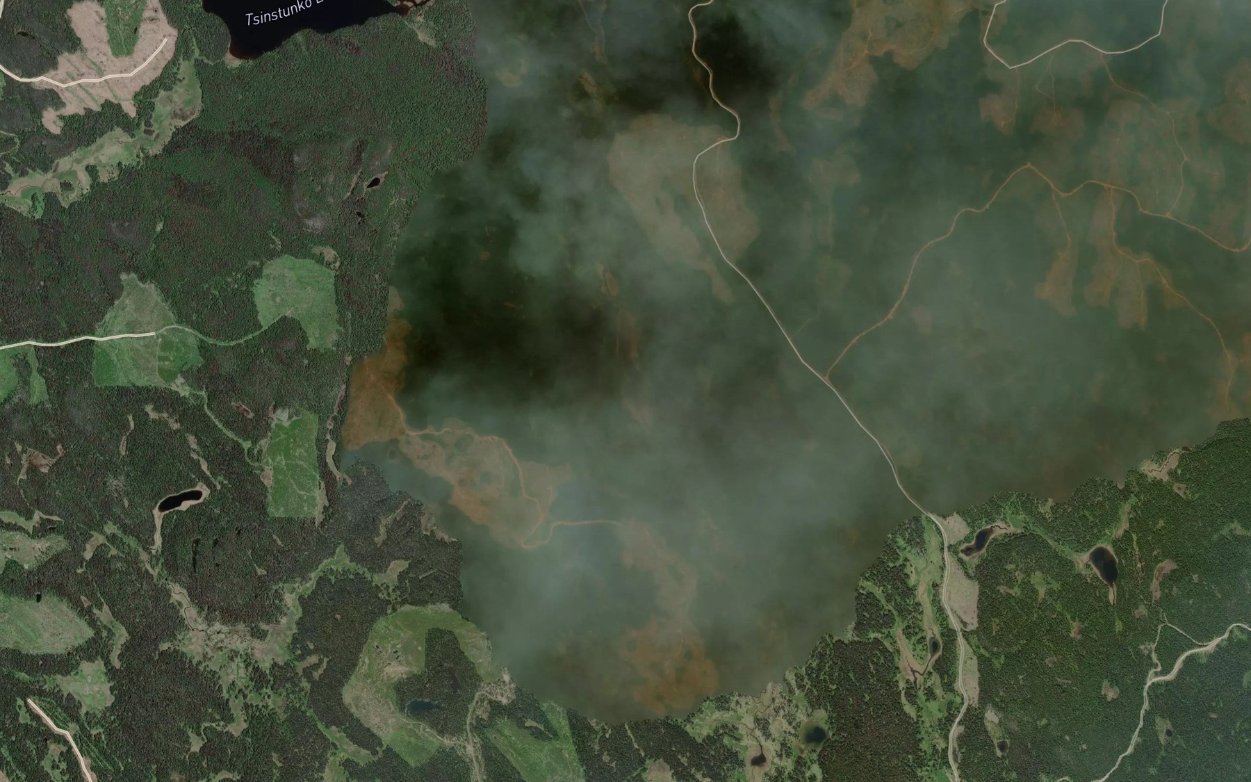 Satellite map of the Caribou Lake