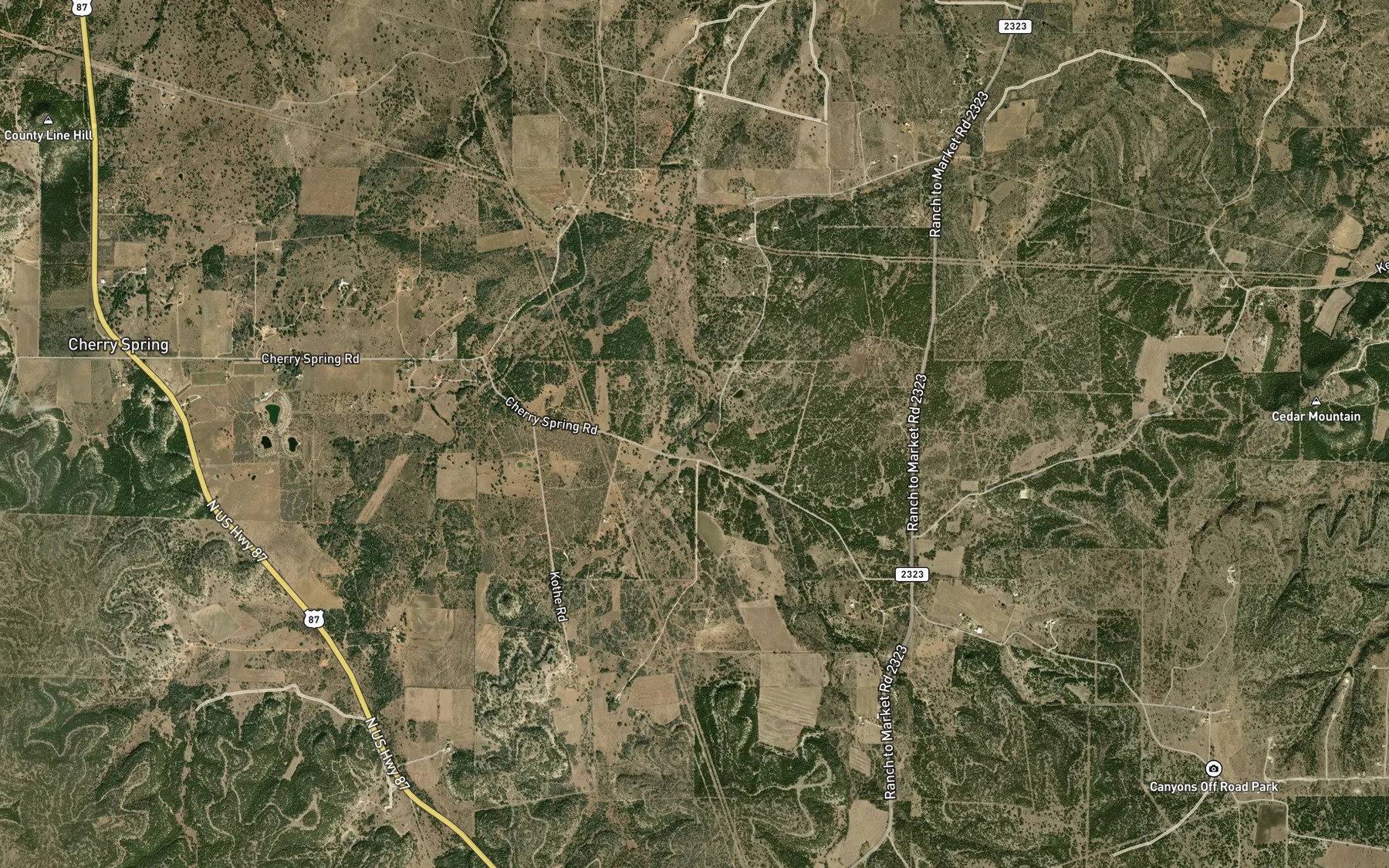 Satellite map of the Little Creek