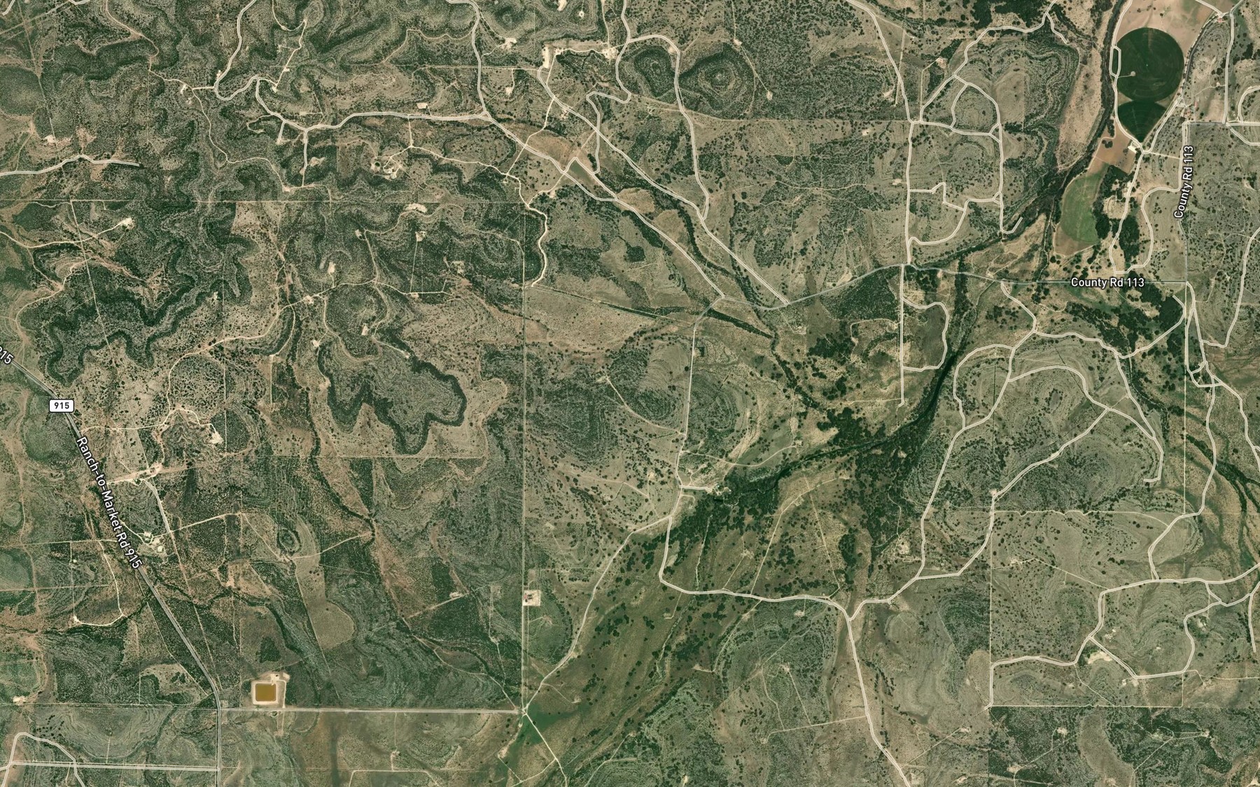 Satellite map of the Dove Creek Springs