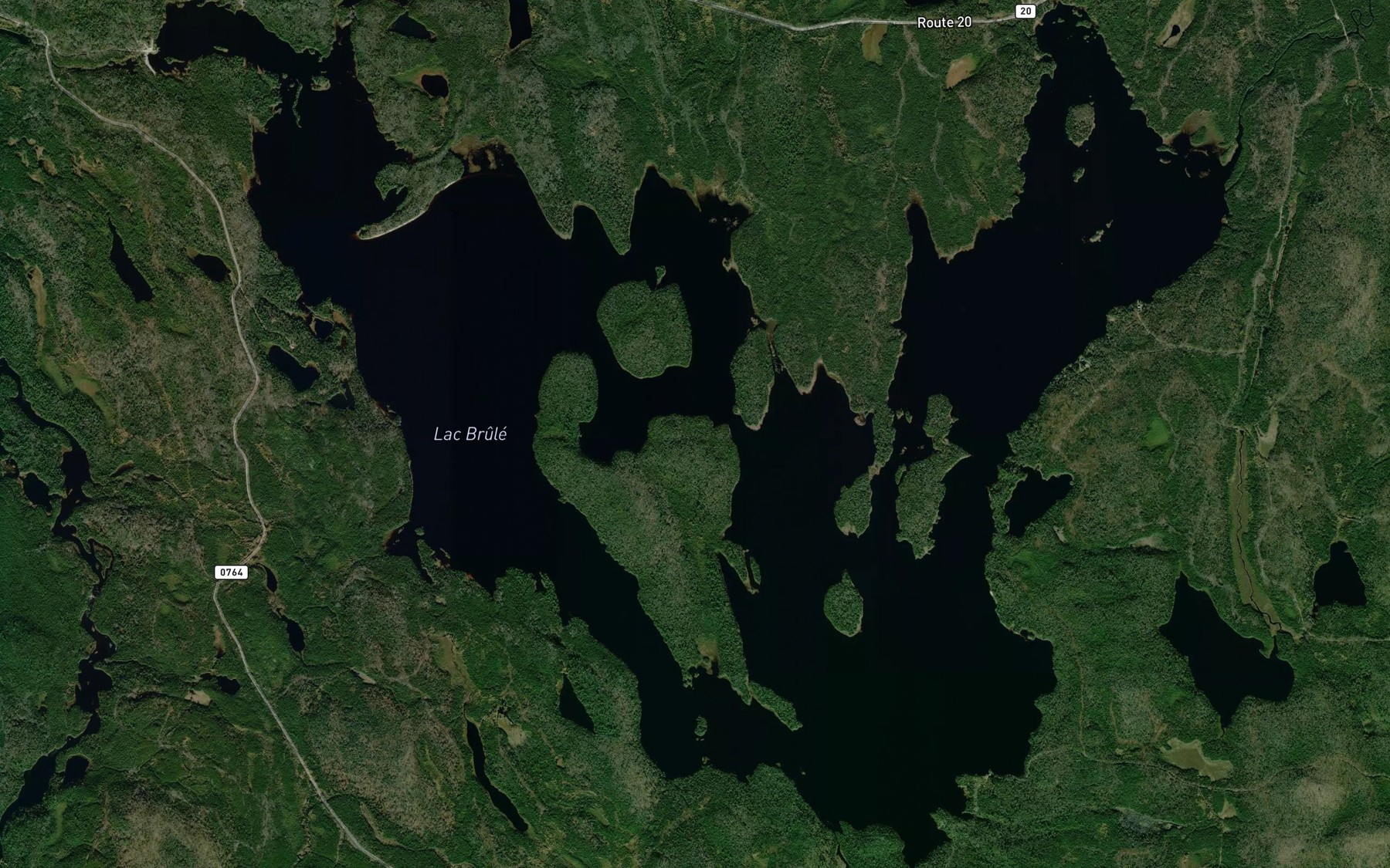 Satellite map of the Lac Brule