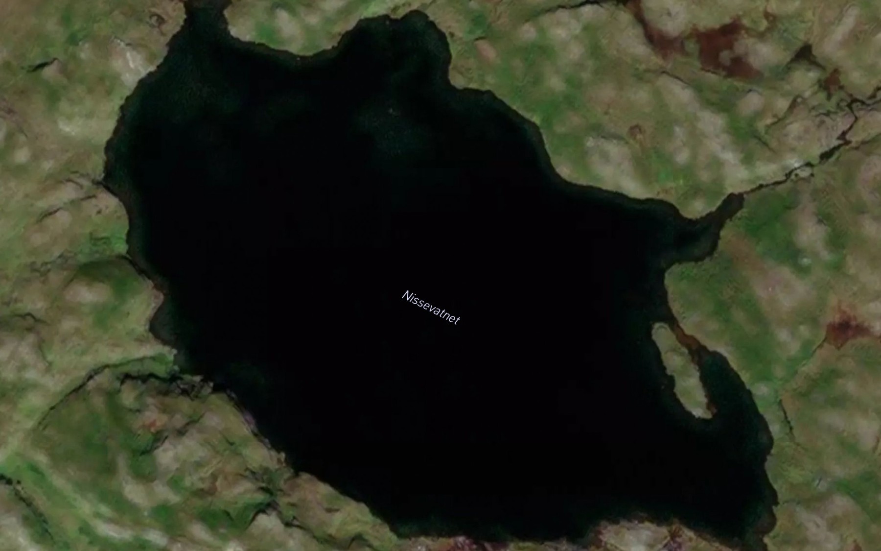 Satellite map of the Nissevatnet