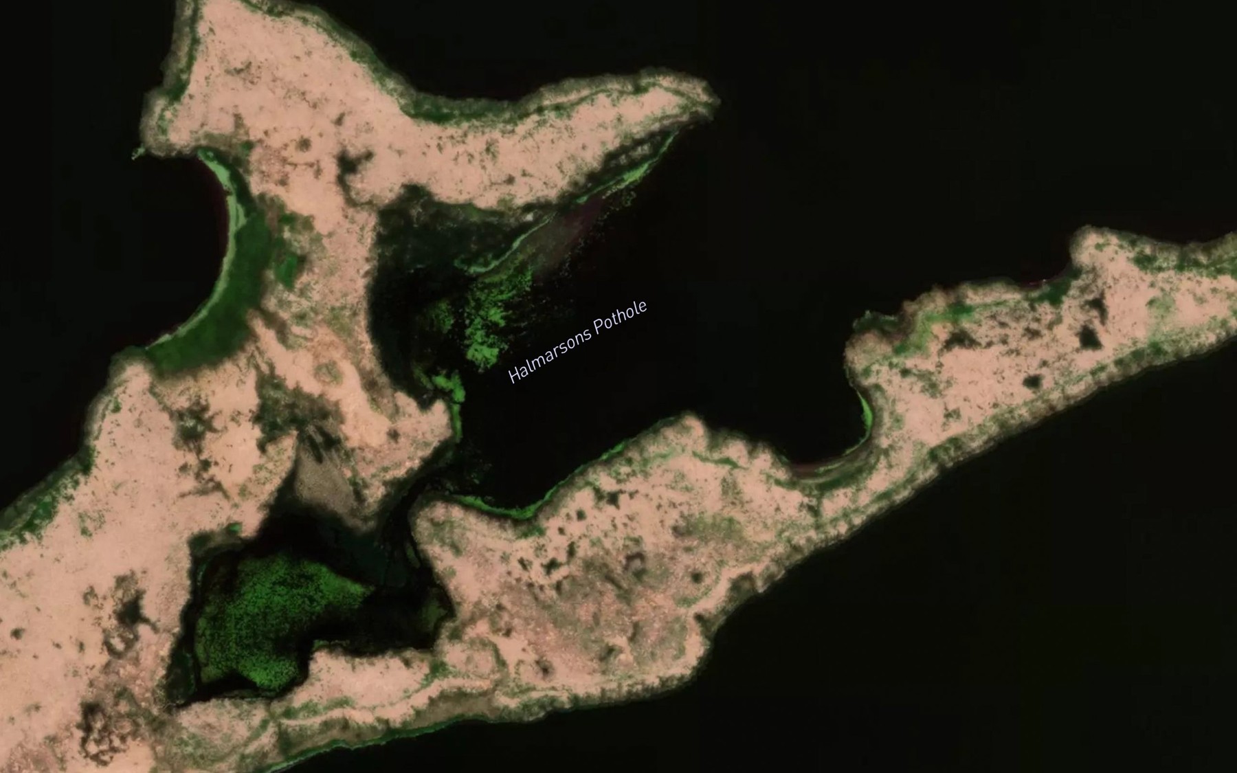 Satellite map of the Halmarsons Pothole