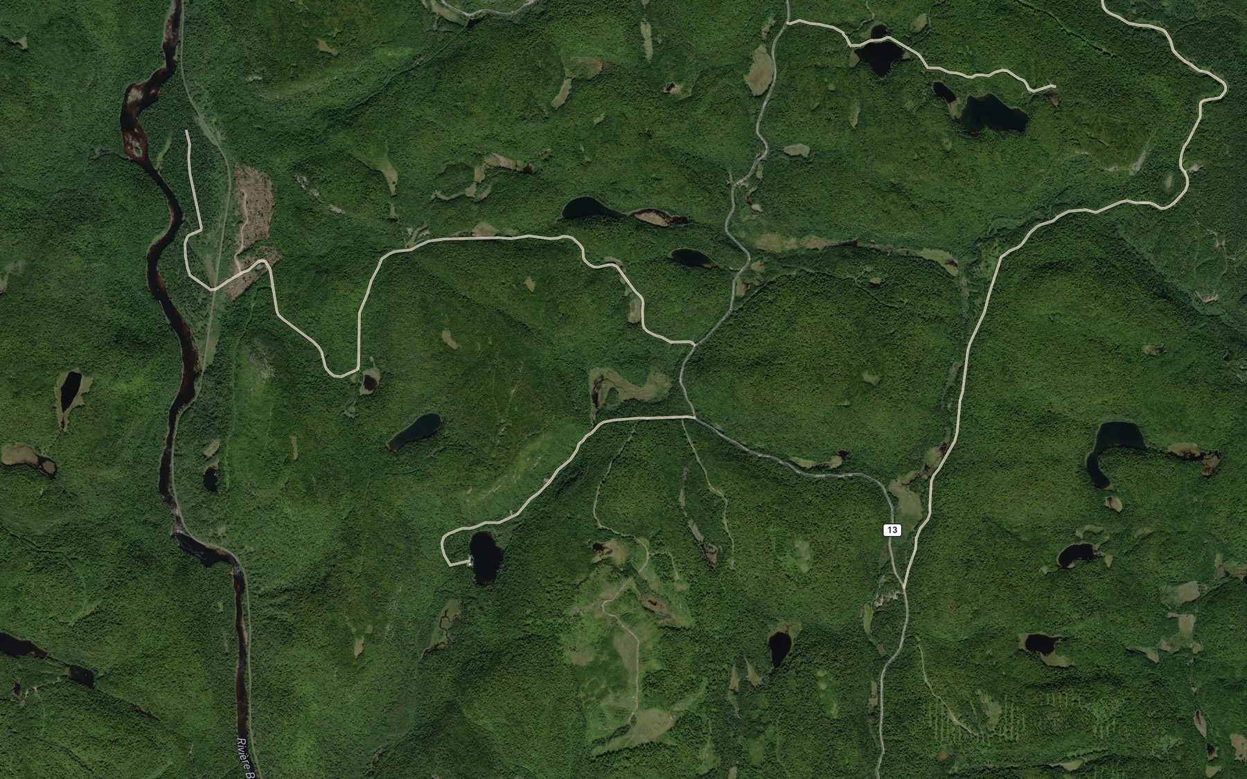 Satellite map of the Lac Vaseux