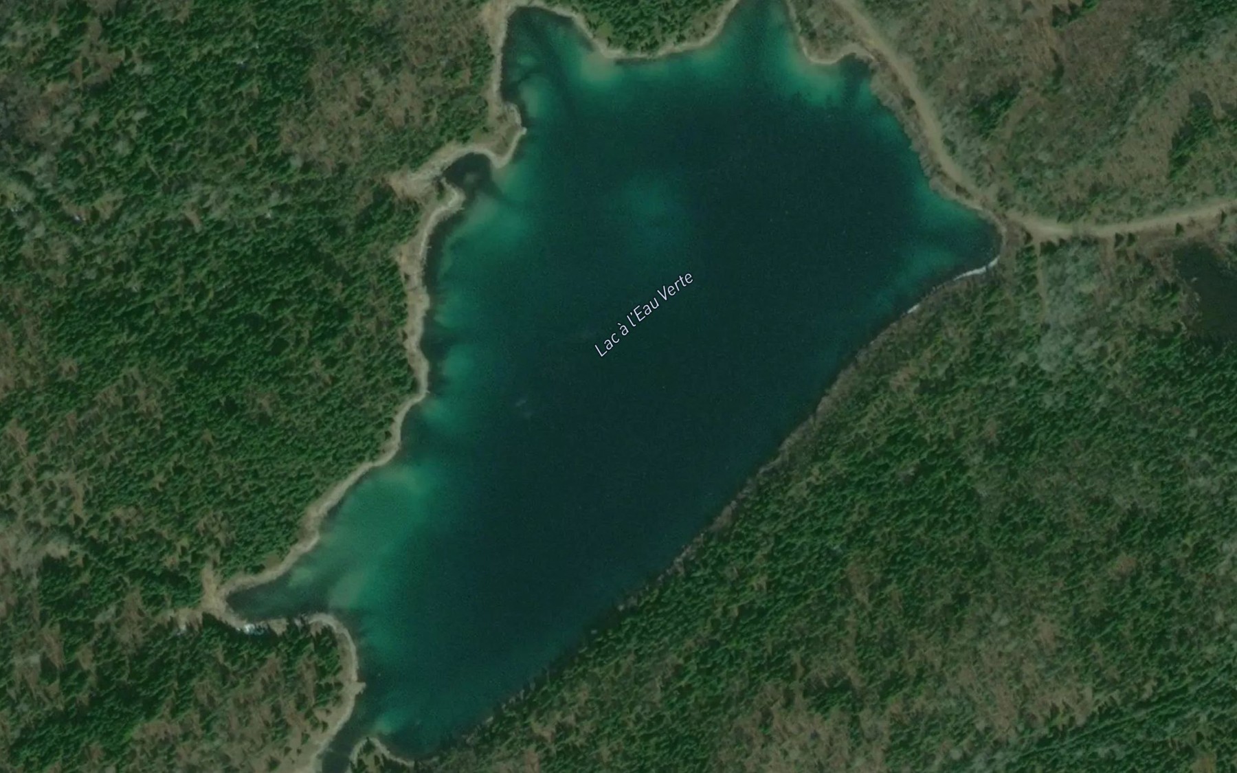 Satellite map of the Lac a l'Eau Verte