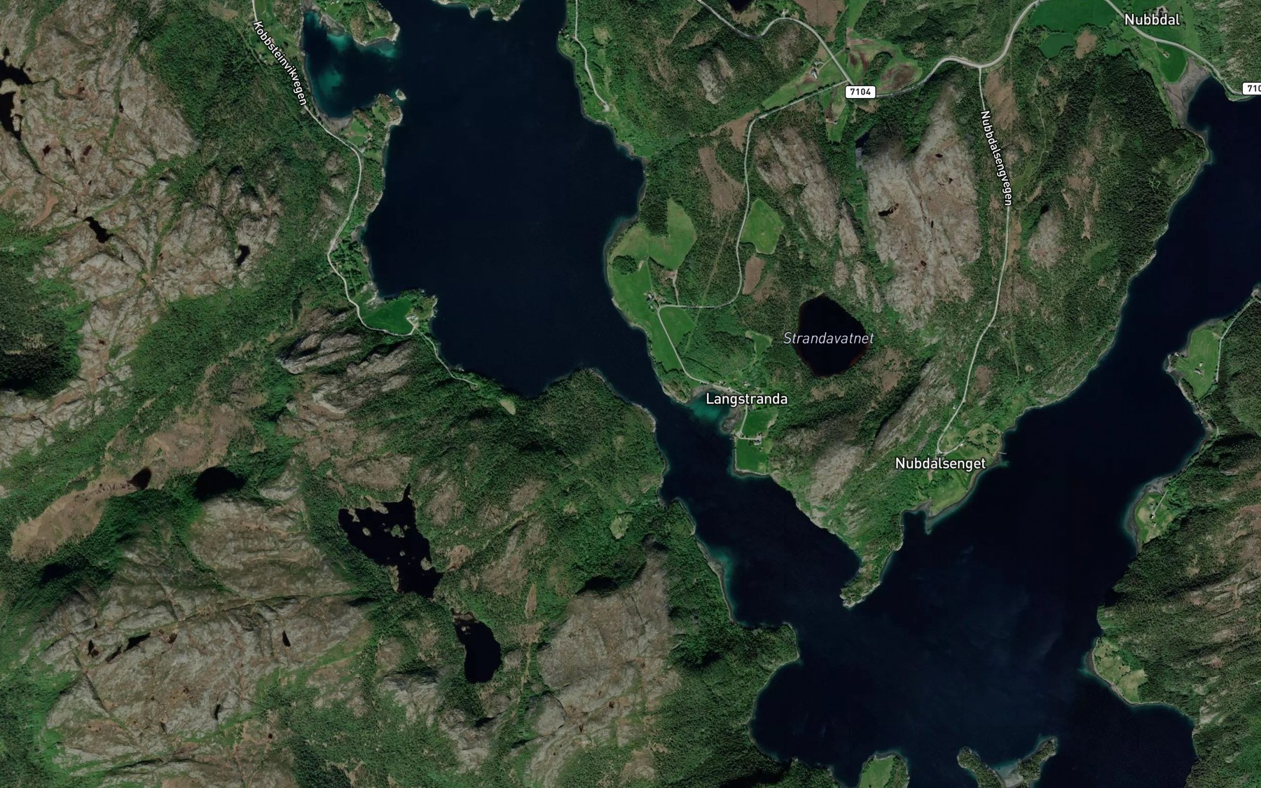 Satellite map of the Messingstraumen