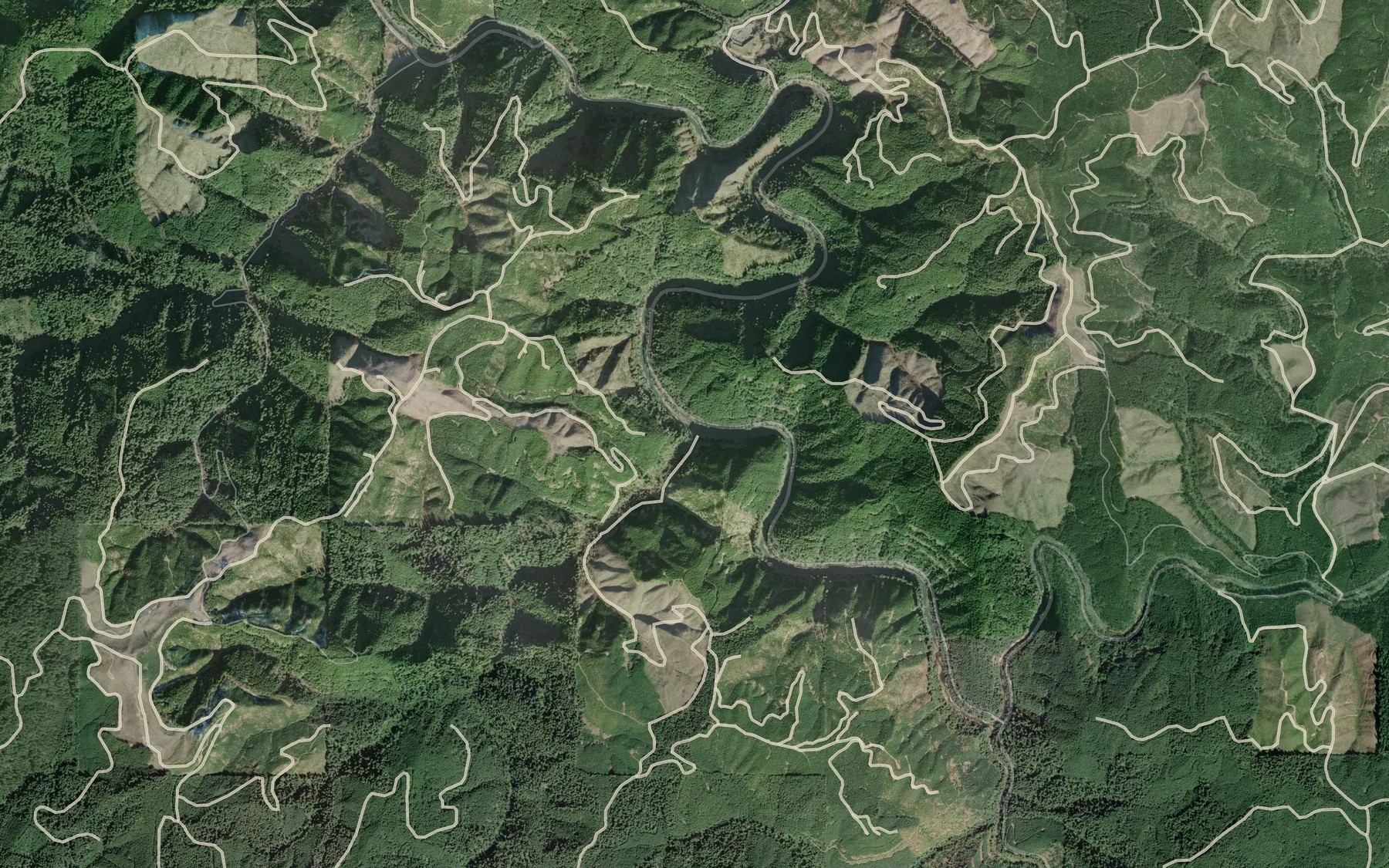 Satellite map of the Mink Creek